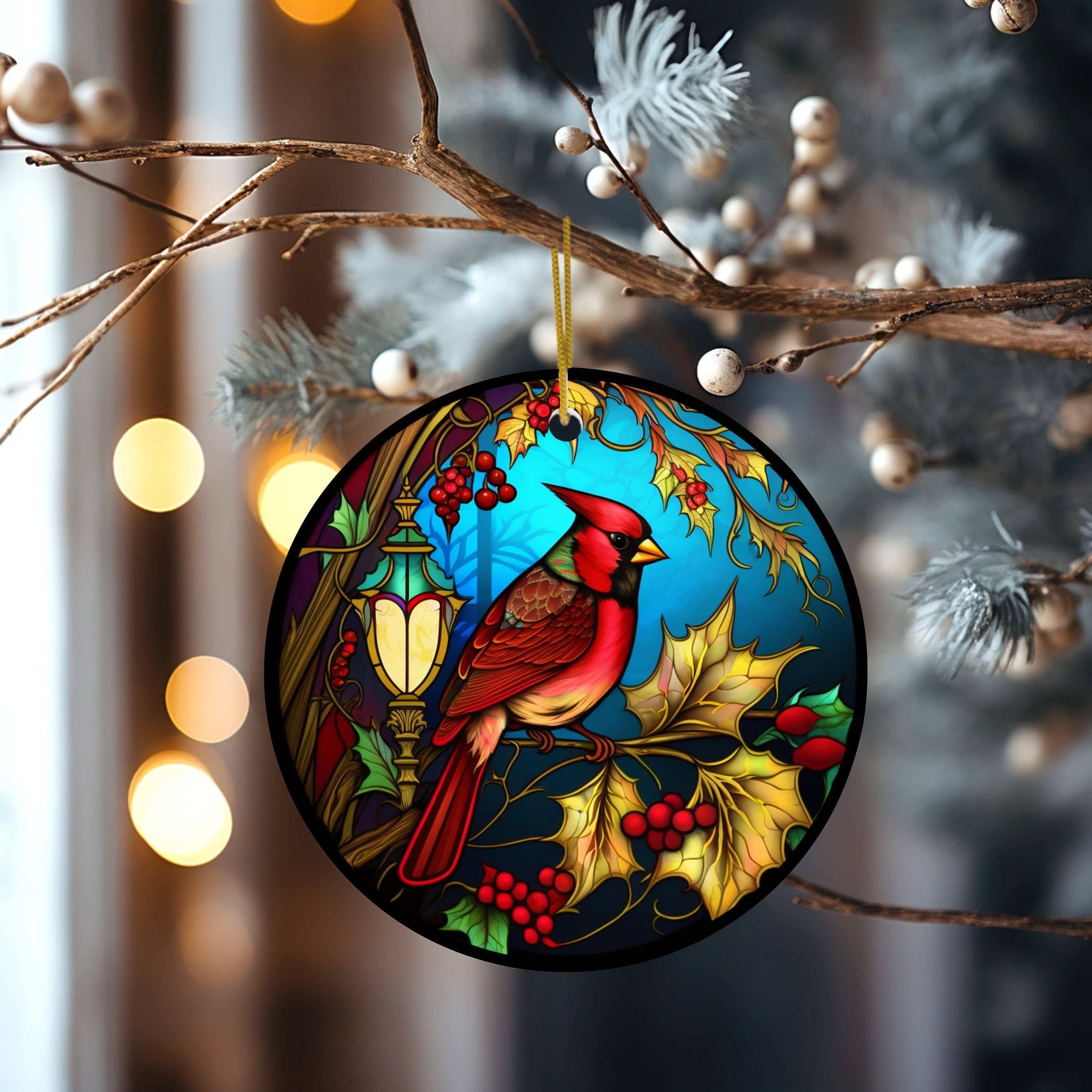 Cardinal Ceramic Christmas Tree Keepsake Ornament、mySite、g9winljtr