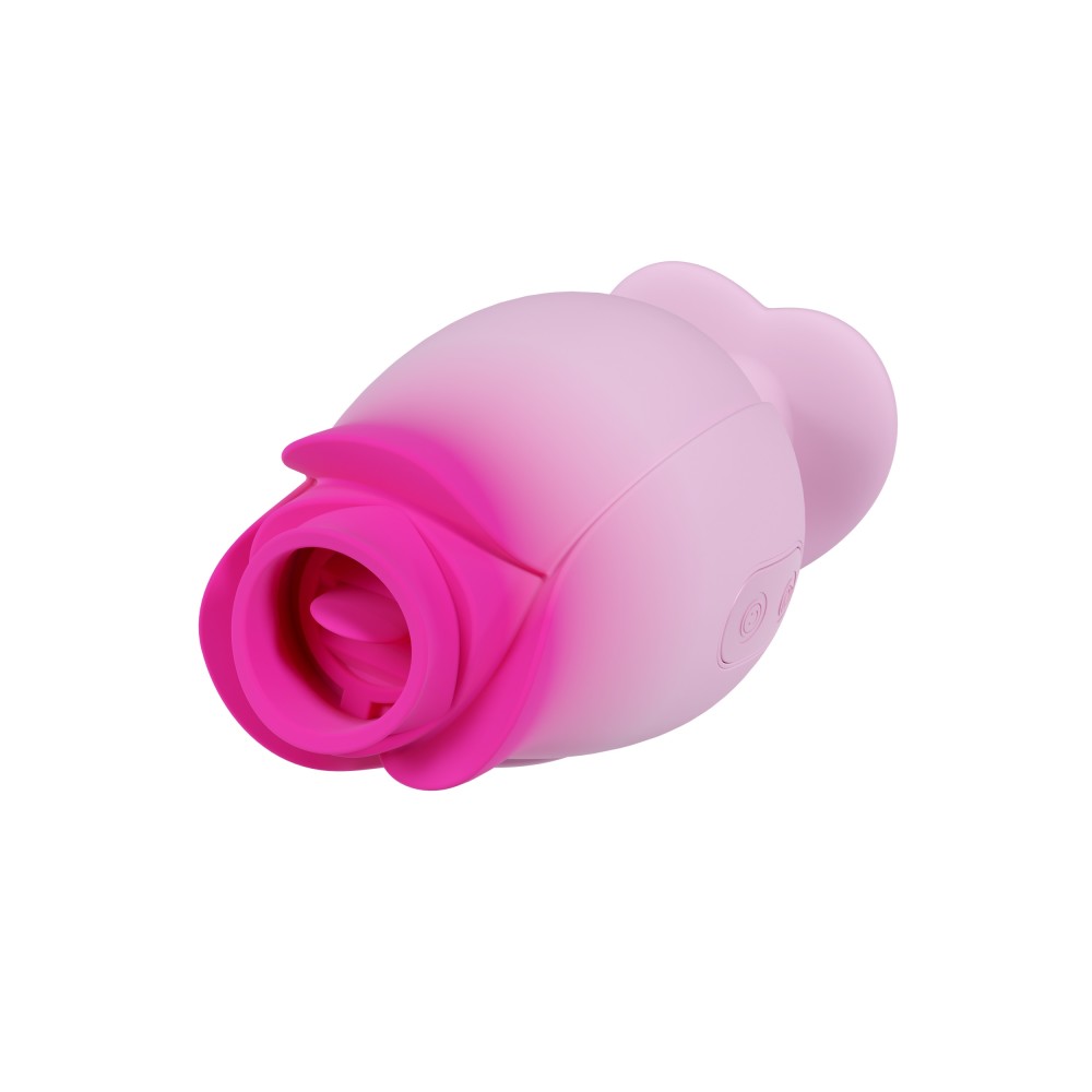 Aria | Tulip Trance Silicone Personal Massager with Suction & Tongue-Fluttering Sensations – Pink、mySite、bottomscart