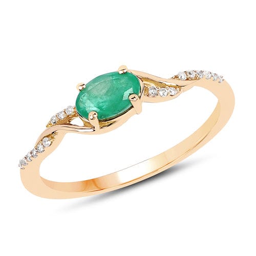 Zambian Emerald with Diamonds in 14K Gold, Exquisite yet Affordable!、mySite、g9winljtr
