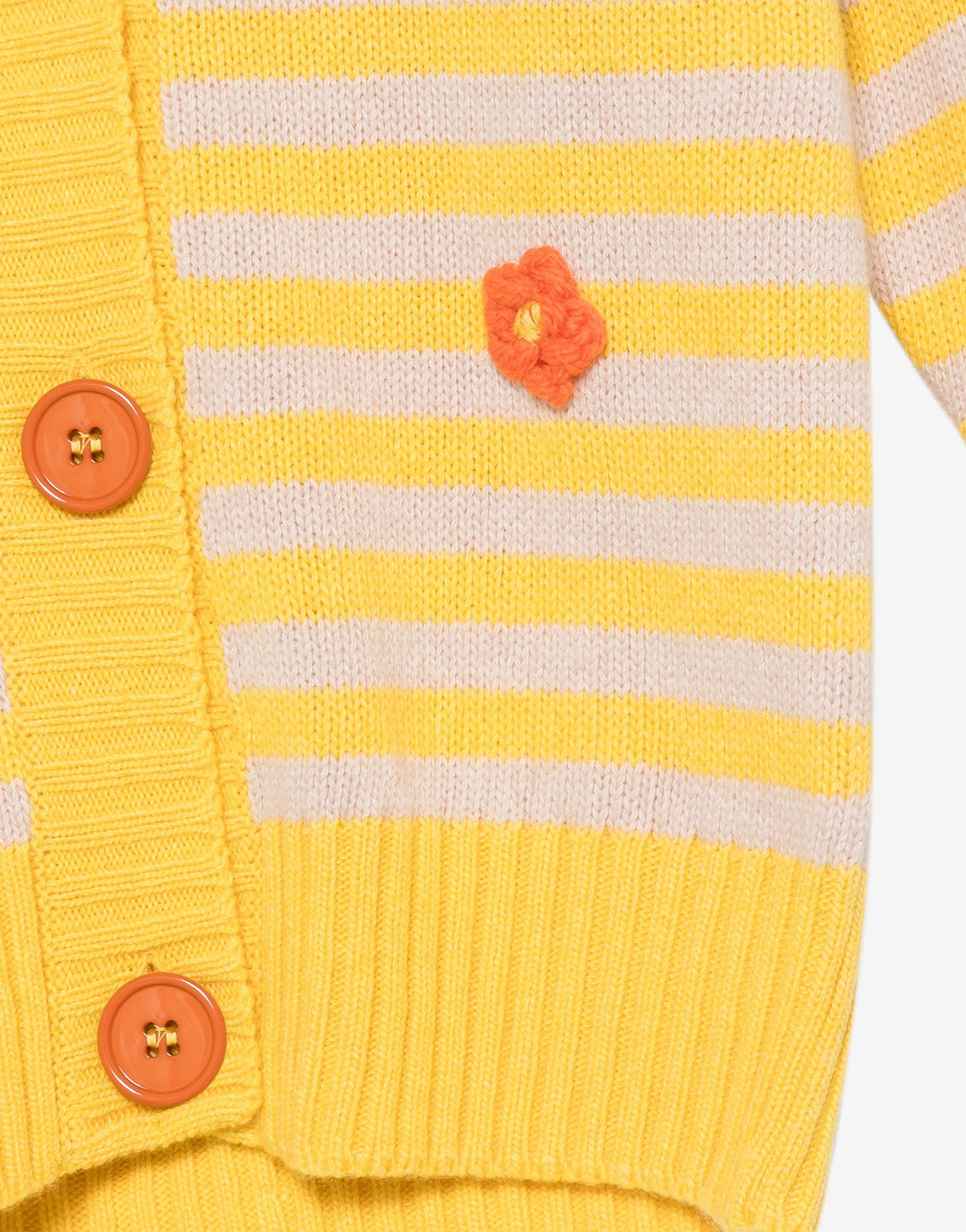 Kids maxi cardigan Stripes & Flowers、mySite、aoinhome