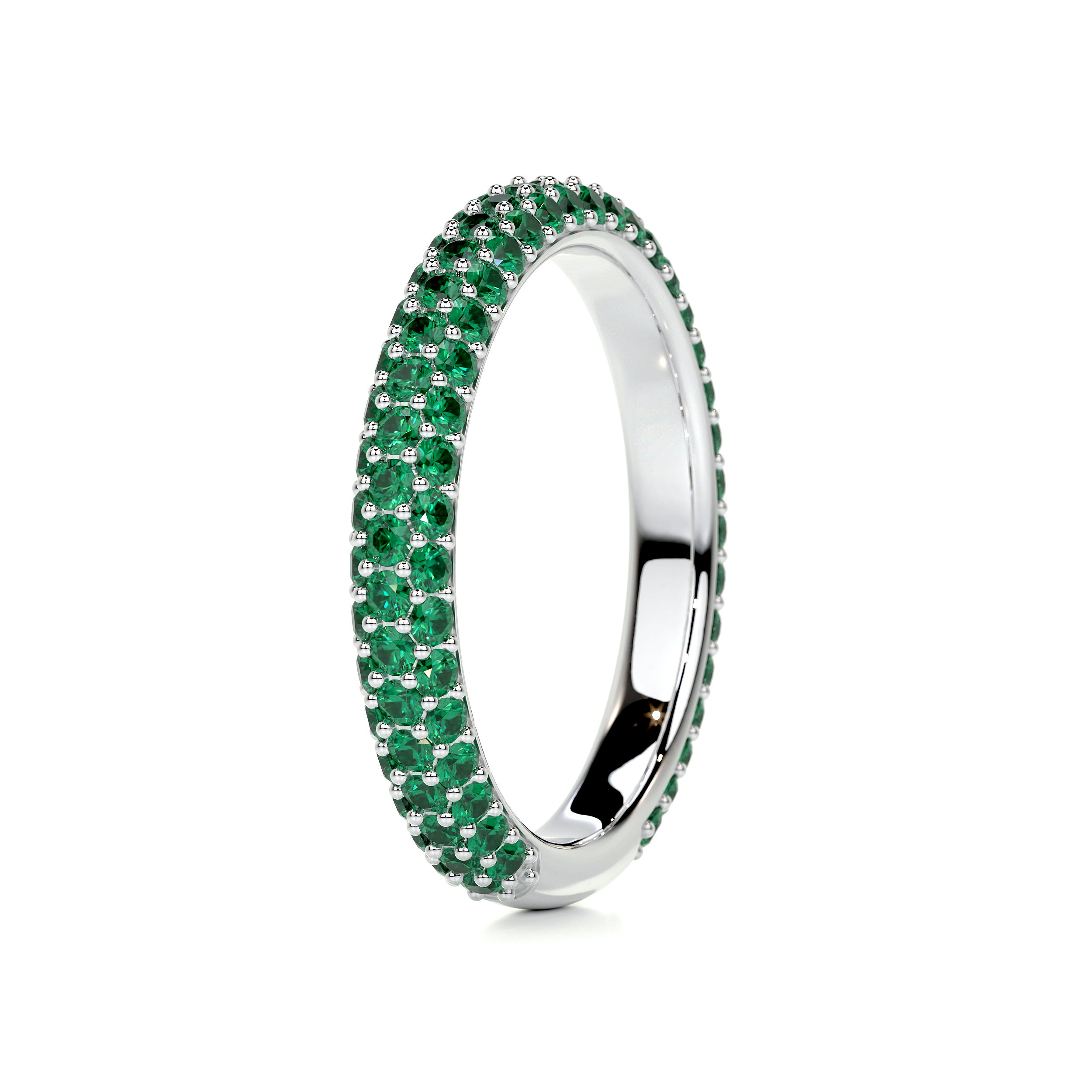 Emma Green Gemstone Wedding Ring (1.25 Carat) - 14K White Gold、mySite、hinf8tx79