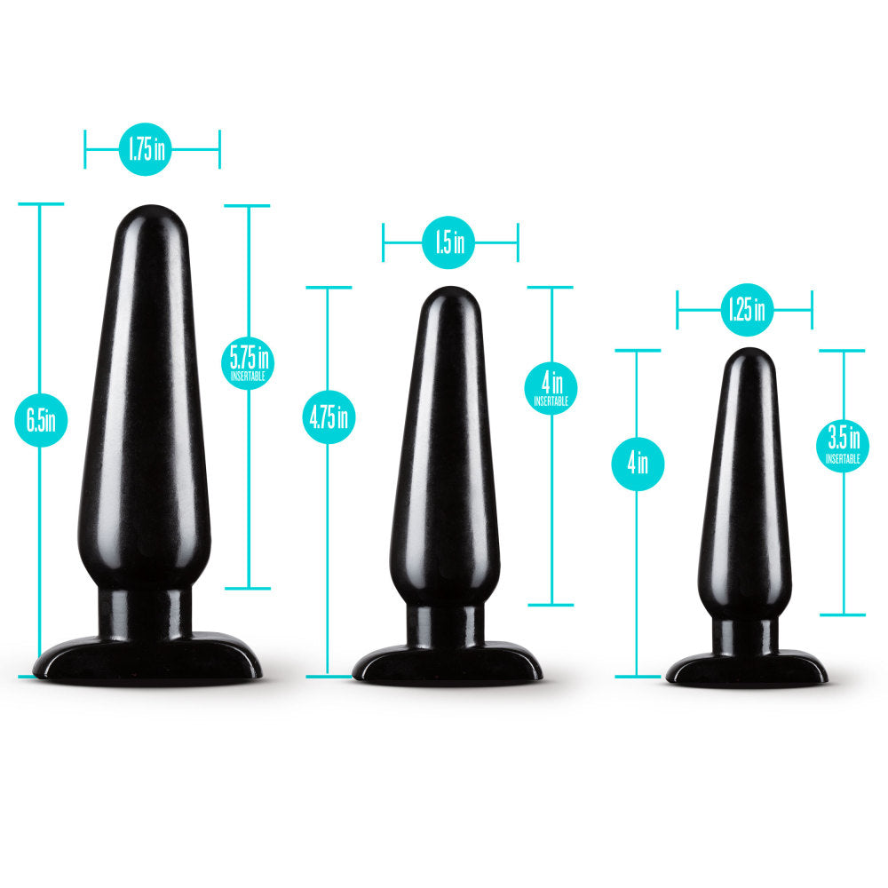 Anal Adventures By Blush® | Basic Kit Black Anal Plug、mySite、bottomscart