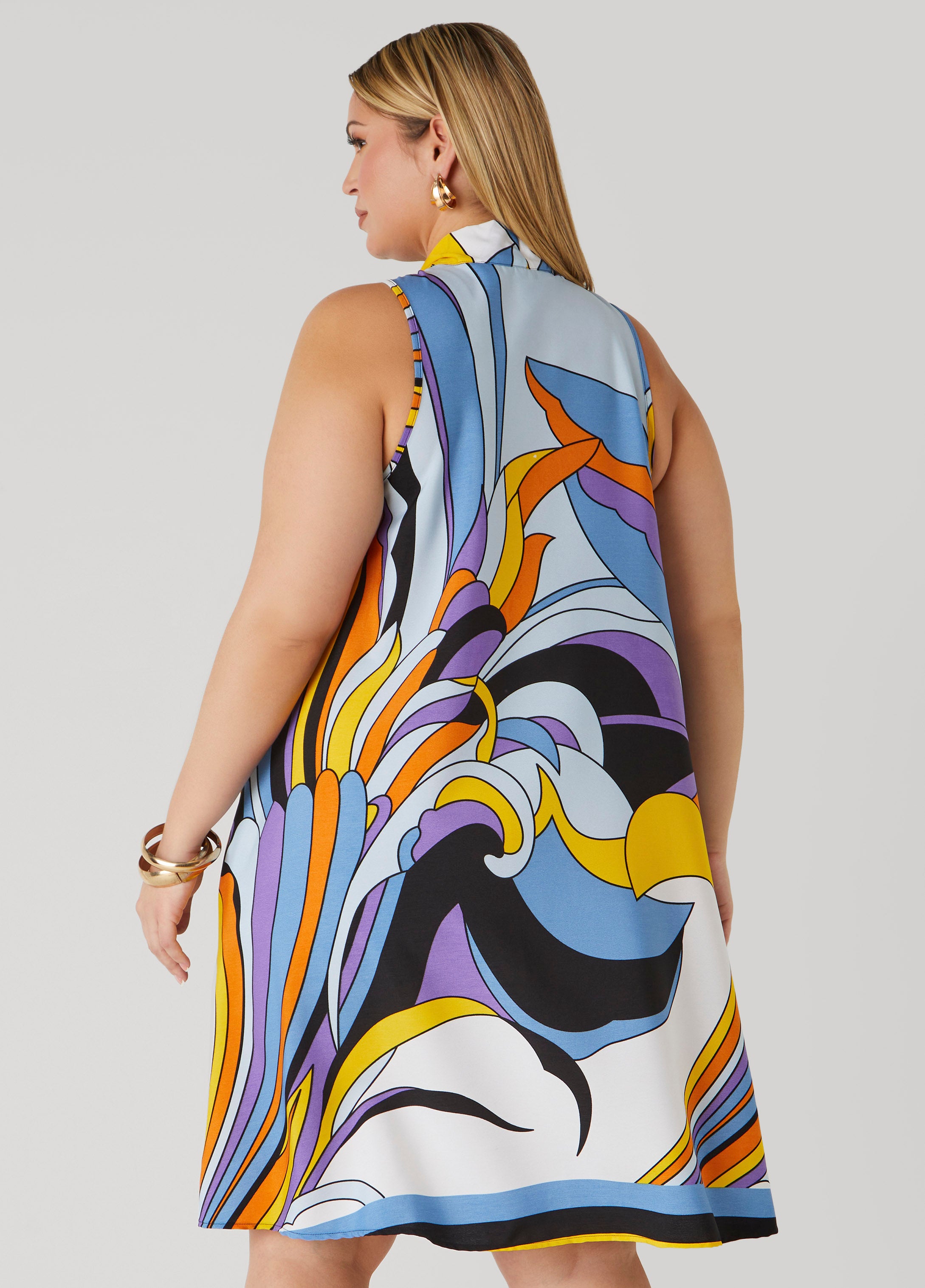 Scarf Print Swing Dress、mySite、bengalsvssteelers