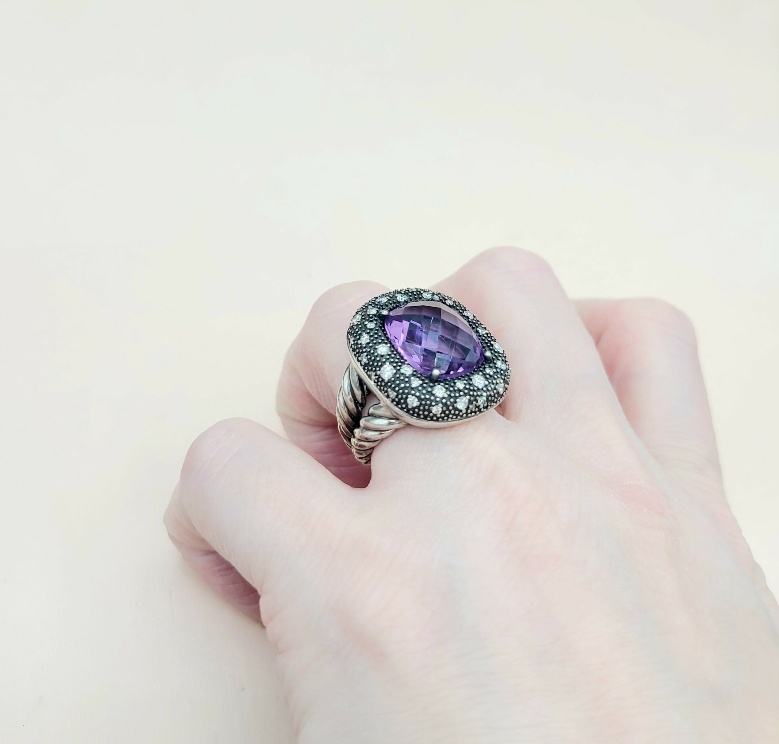 David Yurman Midnight M茅lange Ring Amethyst & Diamonds、mySite、hinf8tx79