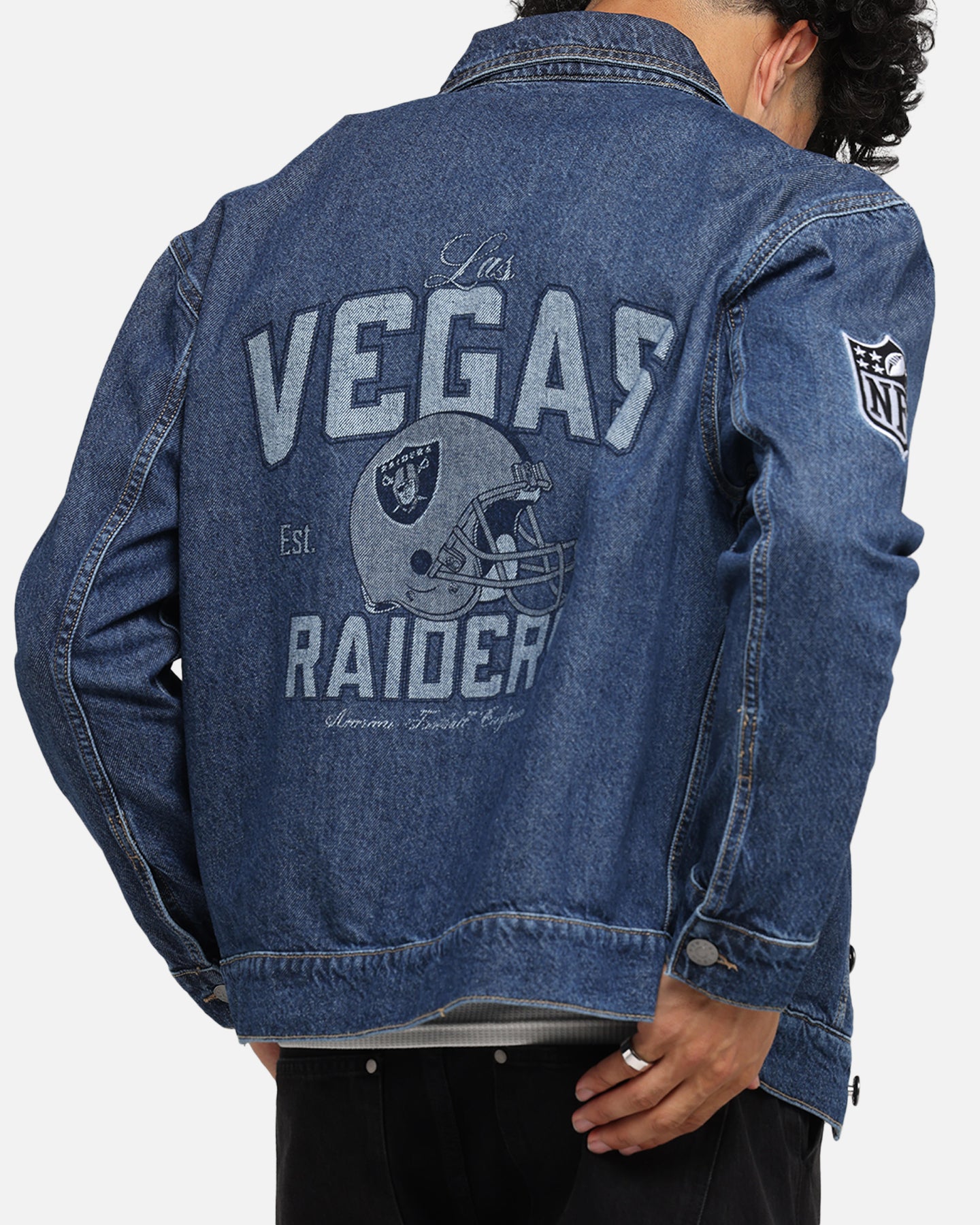 New Era Las Vegas Raiders NFL Denim Jacket Dark Blue、mySite、zt4zffjzw