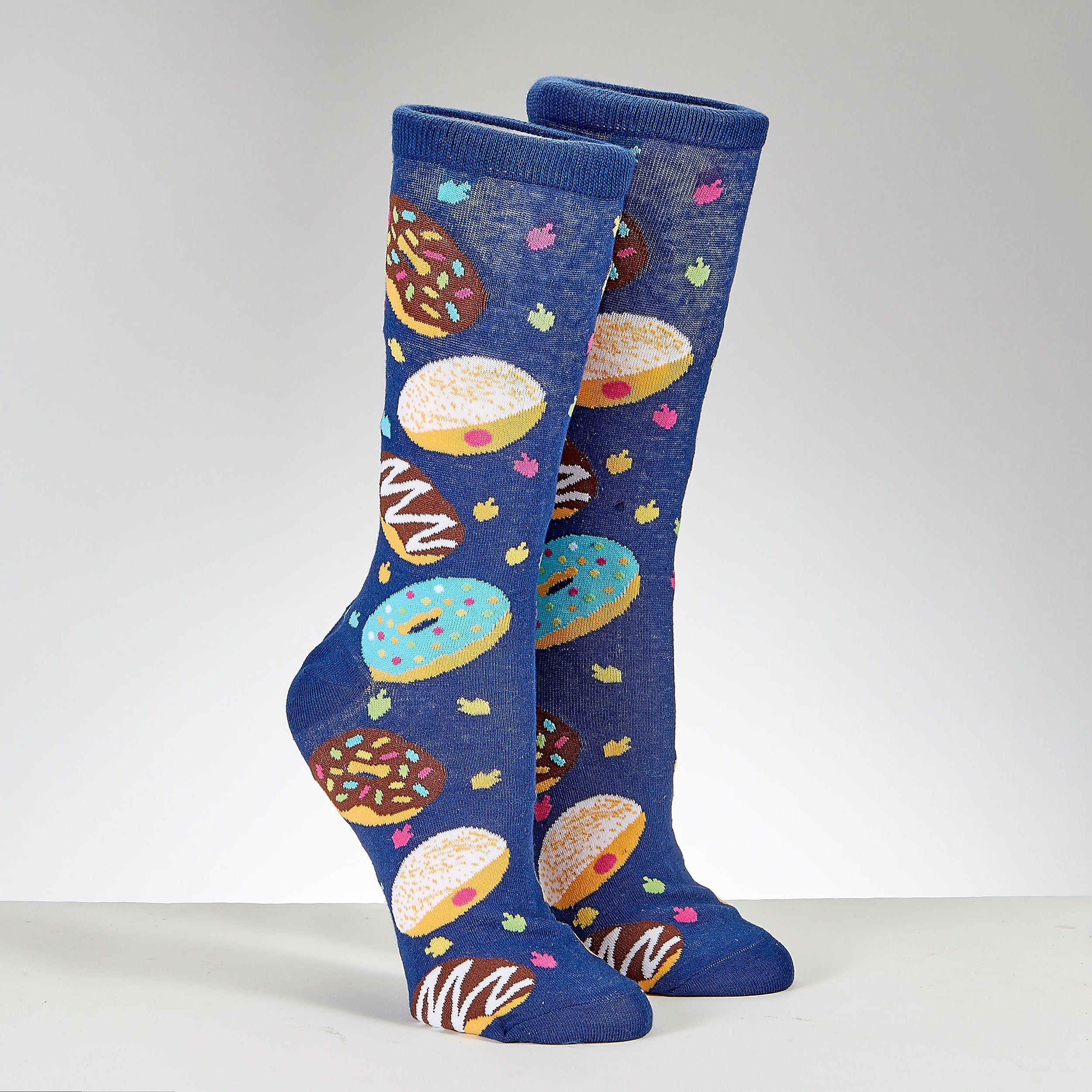 Hanukkah Doughnut Adult Crew Socks、mySite、topwebapps