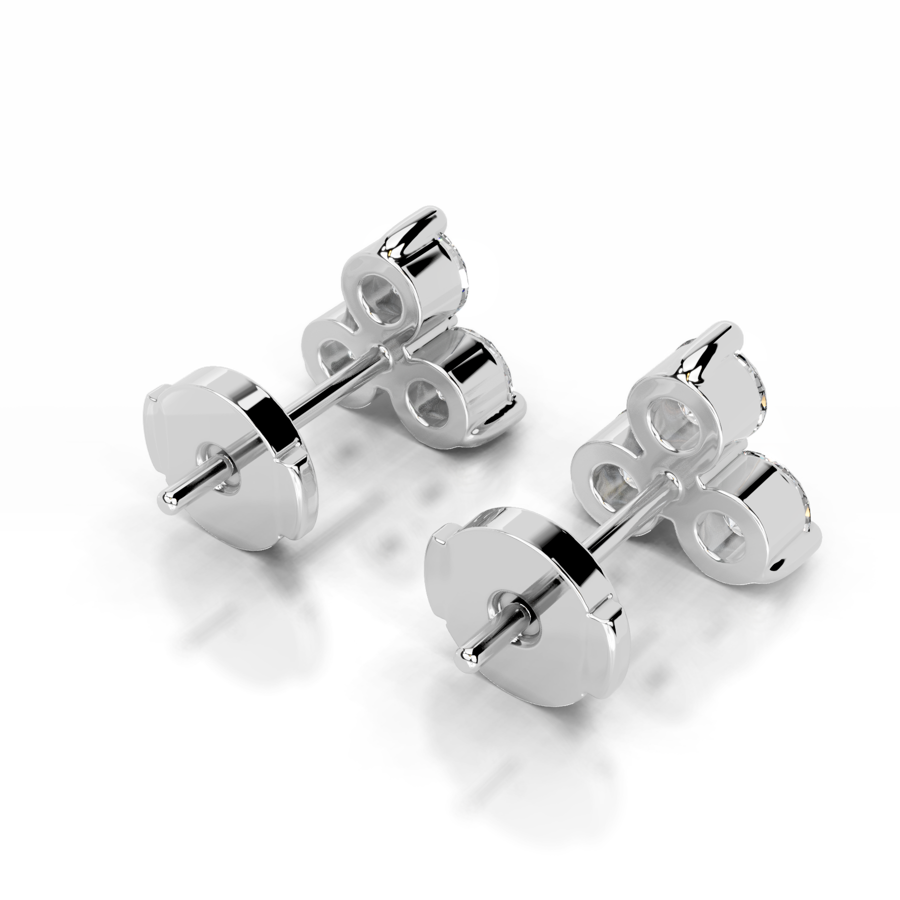 Judy Diamond Studs Earrings (0.60 Carat) -18K White Gold、mySite、hinf8tx79