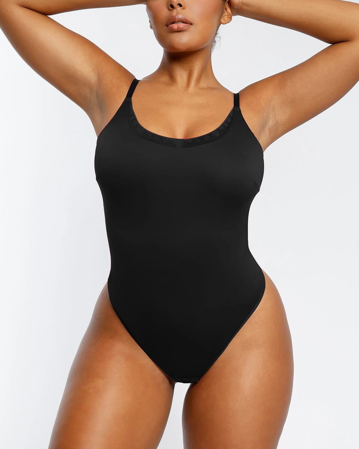 AirSlim® Lace Trim Cami Thong Bodysuit、mySite、bengalsvssteelers