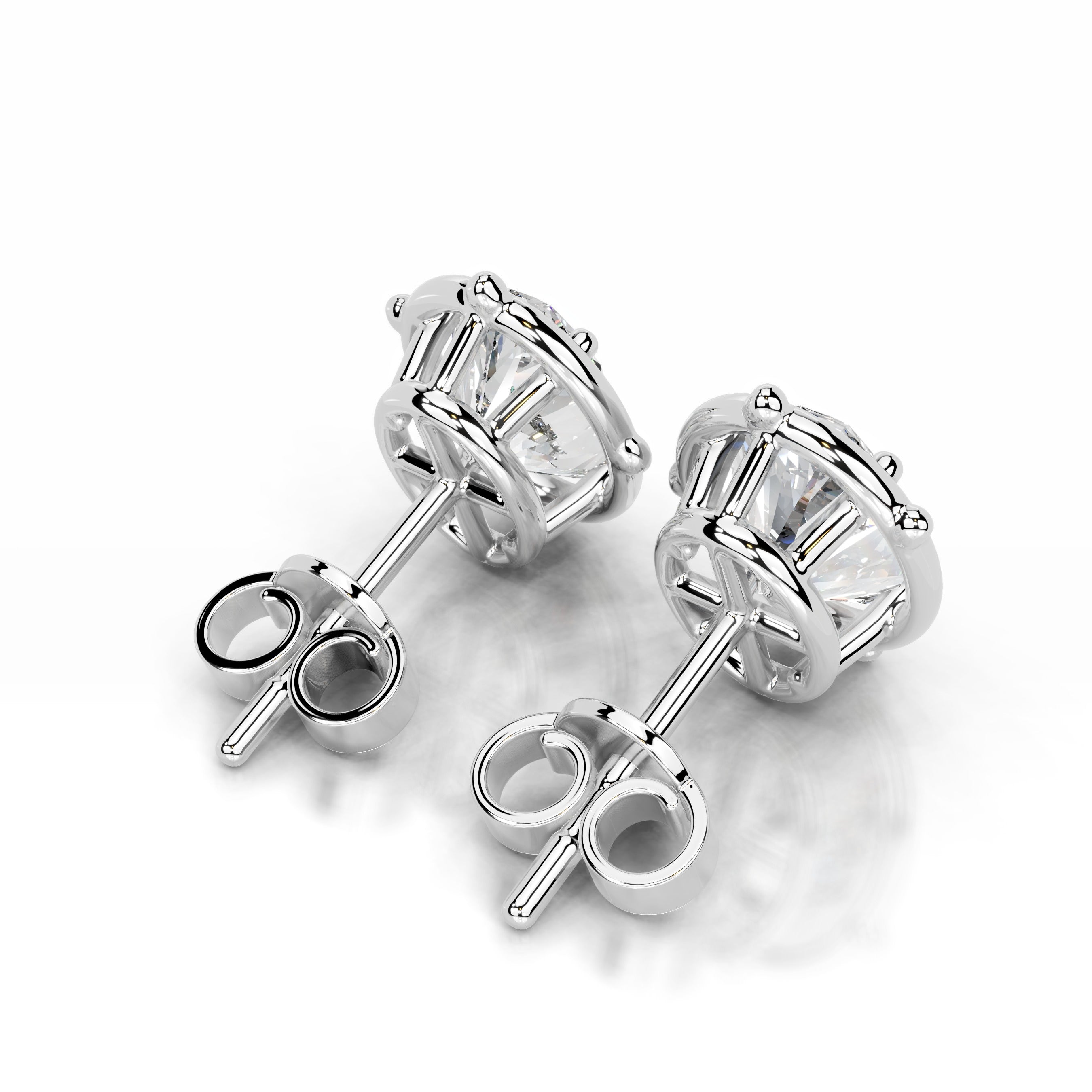 Rooted in Love Lab Grown Diamond Earrings - 14K White Gold、mySite、hinf8tx79