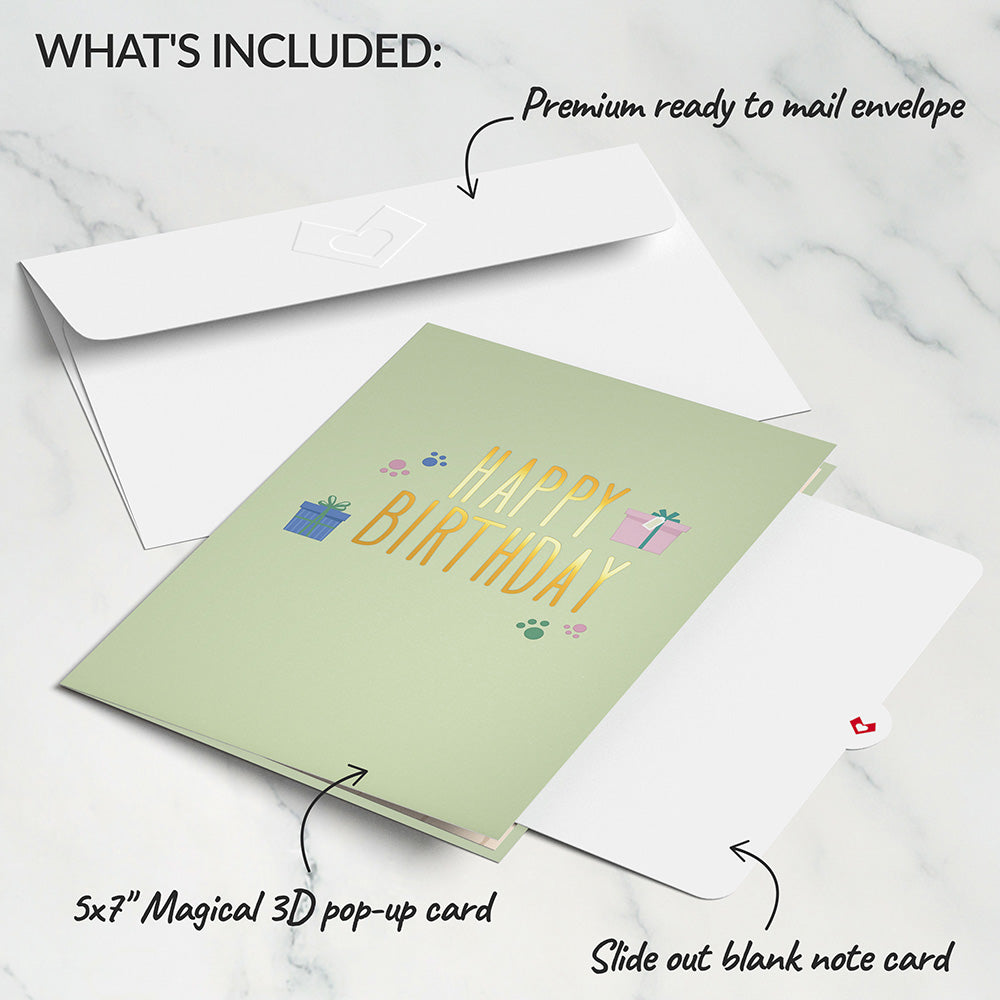 Birthday Cats and Dogs Pop-Up Card、mySite、solidvoid