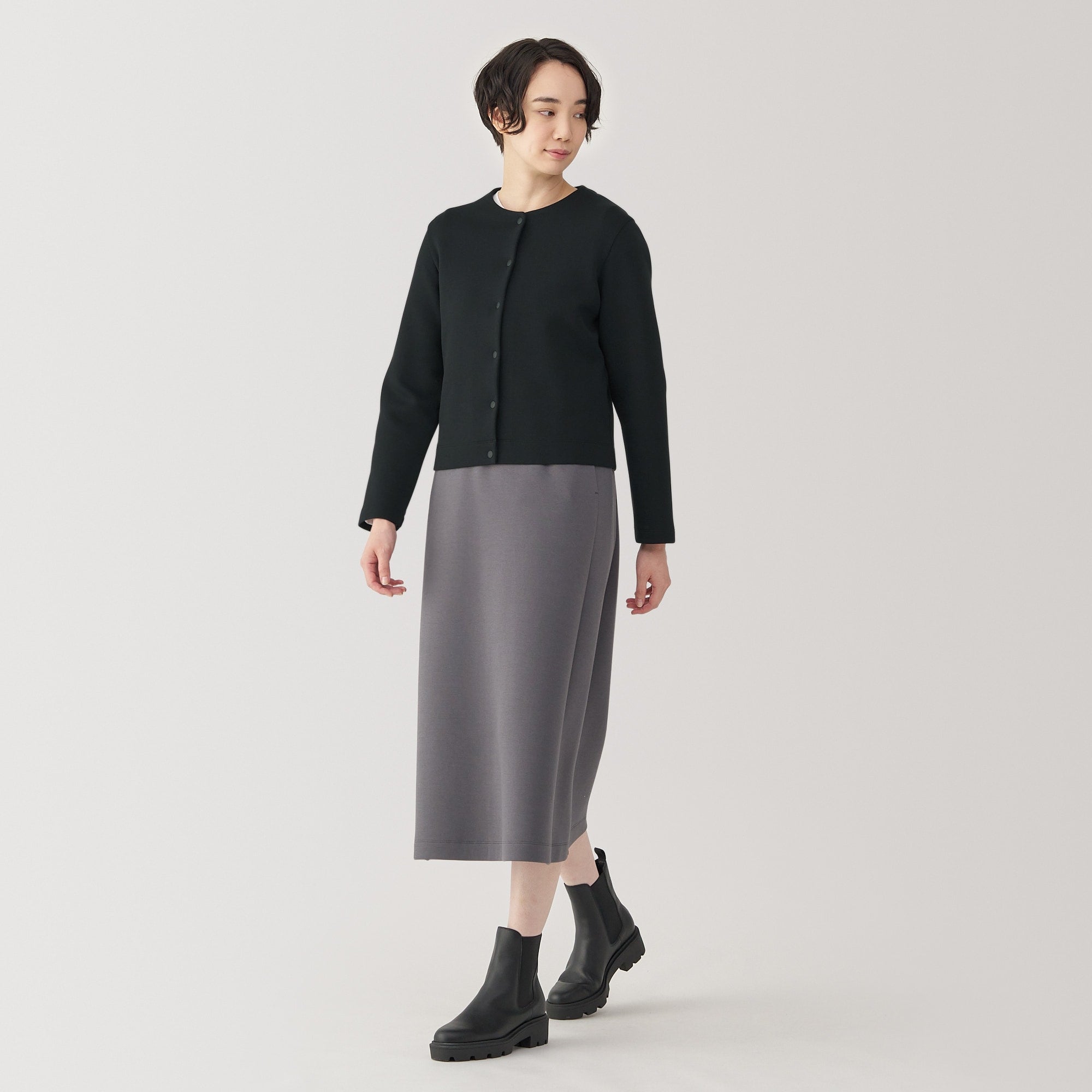  Women's Double Knitted Sweatshirt Cardigan、mySite、sugarbowlscore