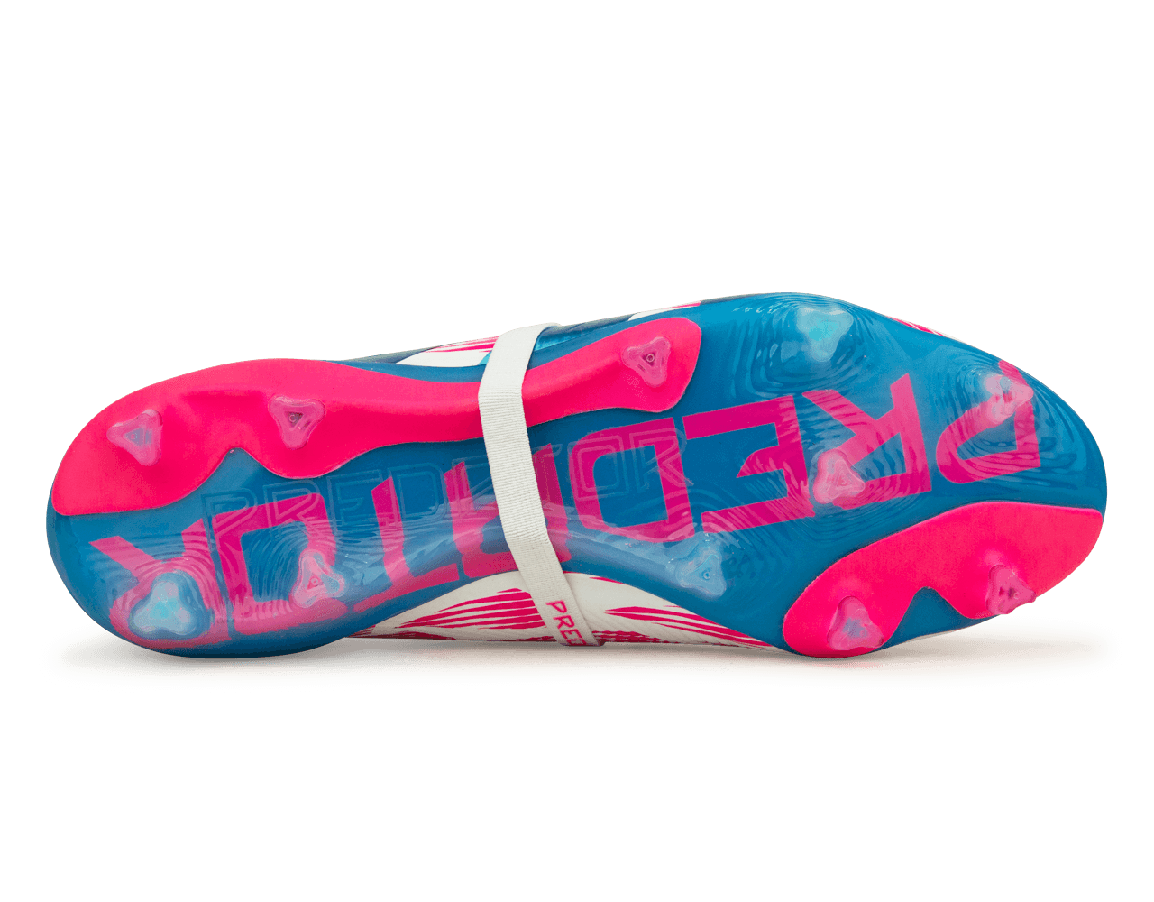 adidas Men's Predator Elite Foldover Tongue FG White/Blue/Pink、mySite、noshort