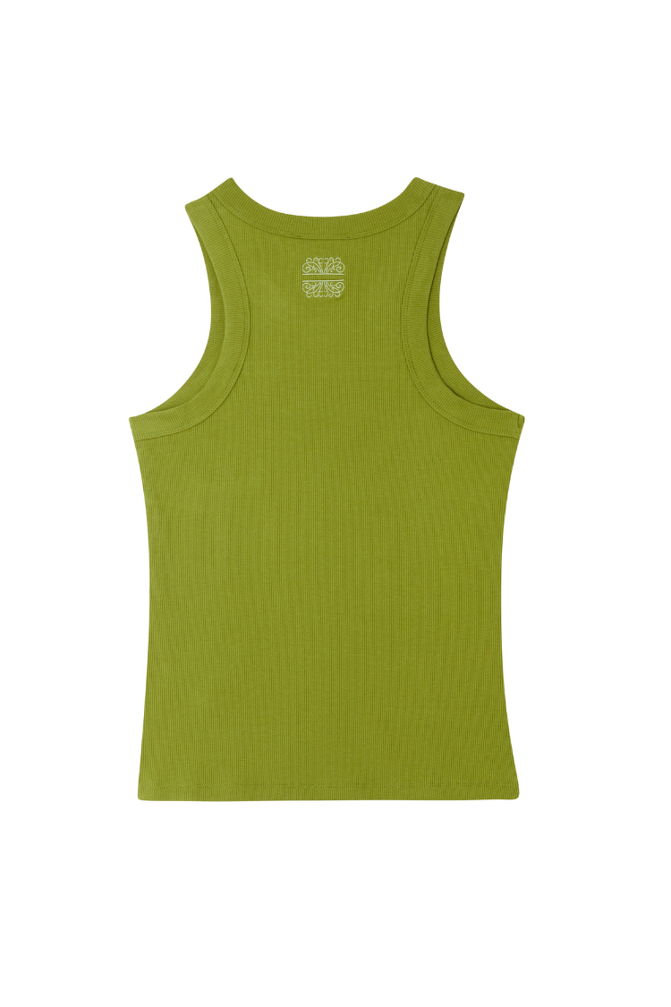 Olive Rib Tank Top、mySite、solidvoid