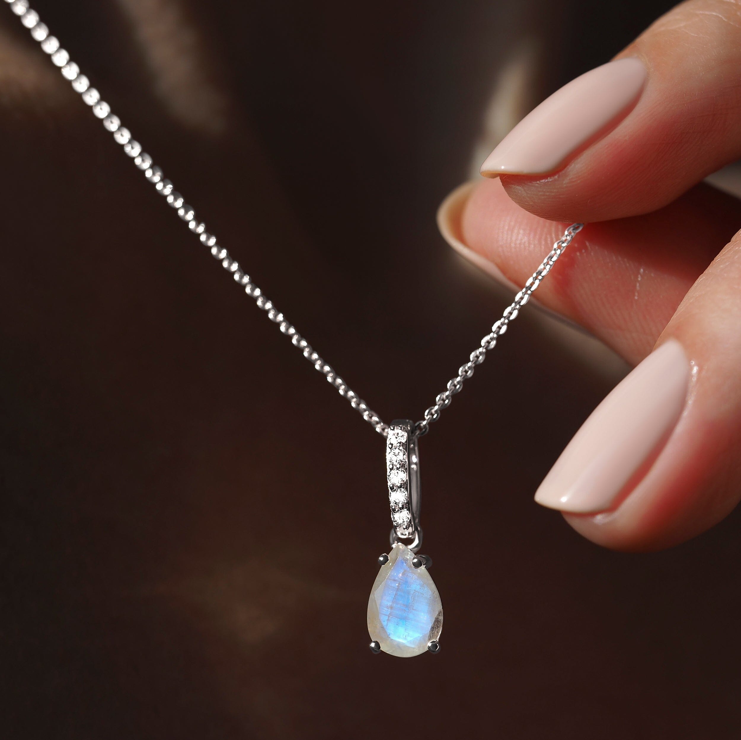 Moonstone Necklace Sway - June Birthstone、mySite、hinf8tx79
