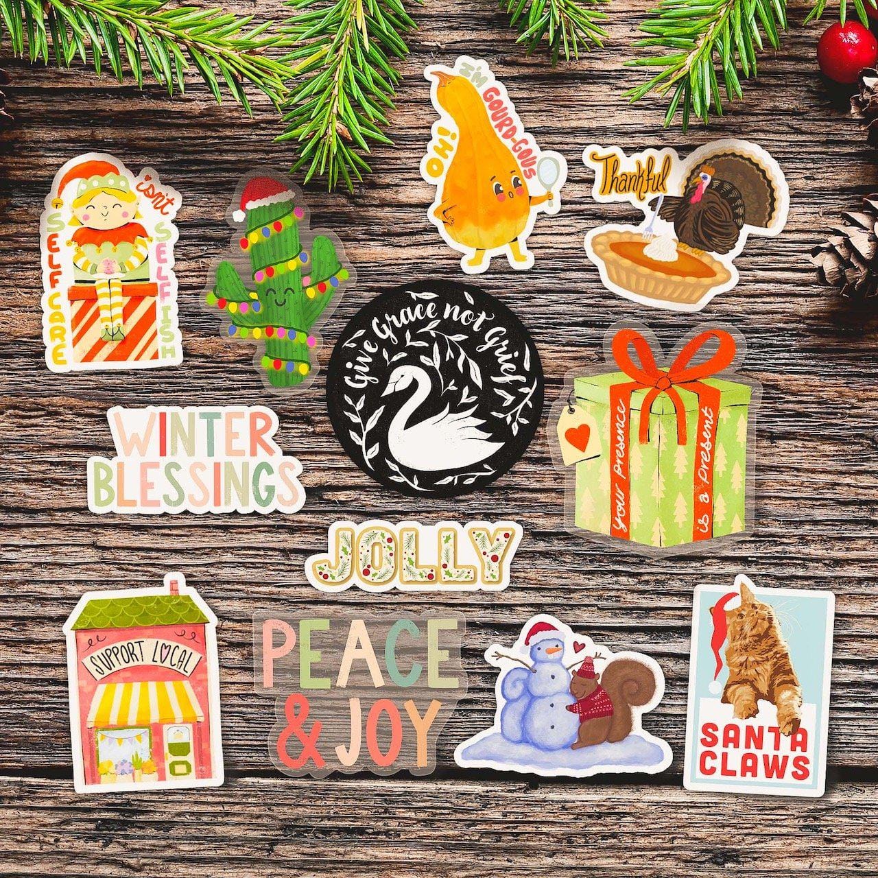  Holiday Stickers 12 Pack、mySite、elrpsem3k