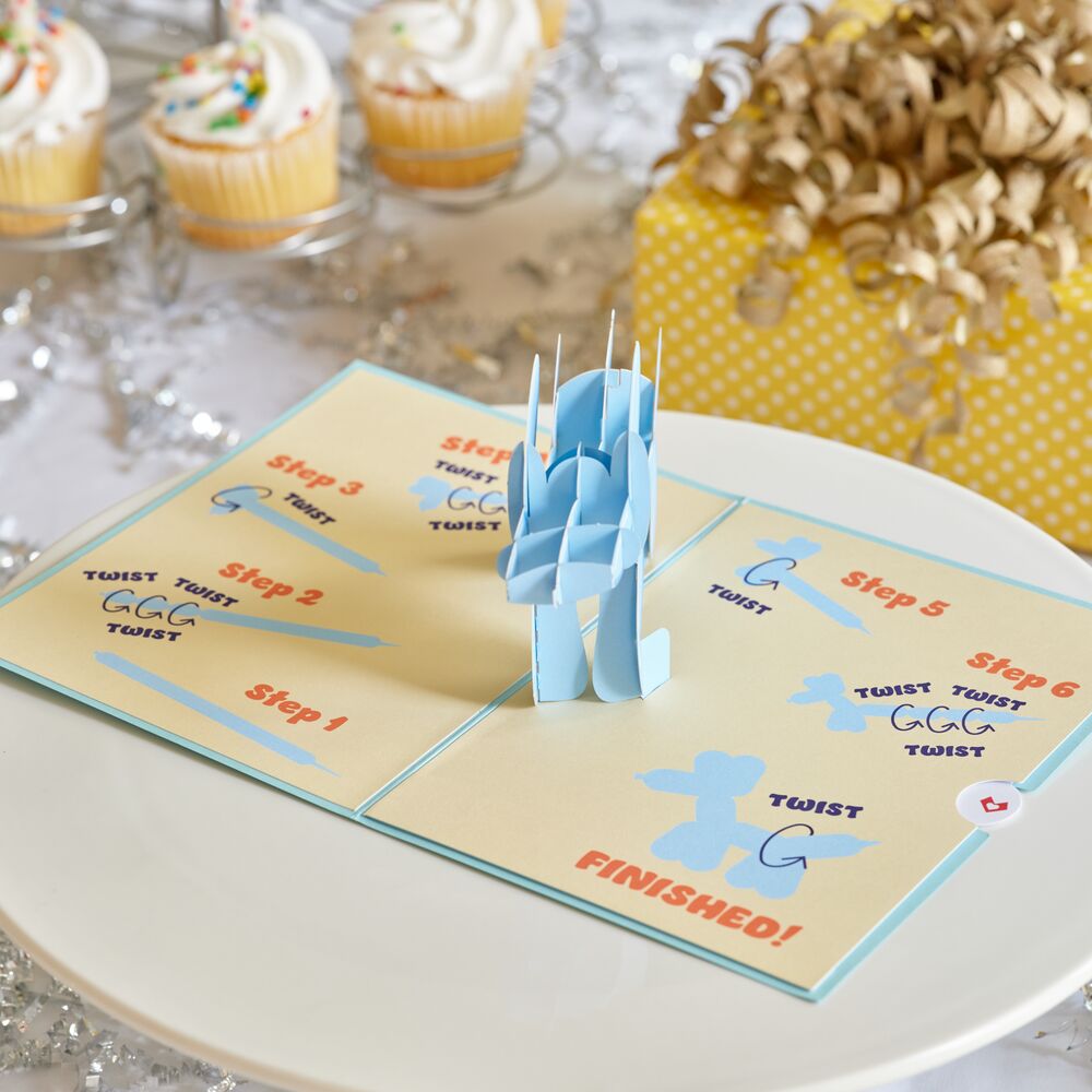 Birthday Balloon Animal Pop-Up Card、mySite、solidvoid