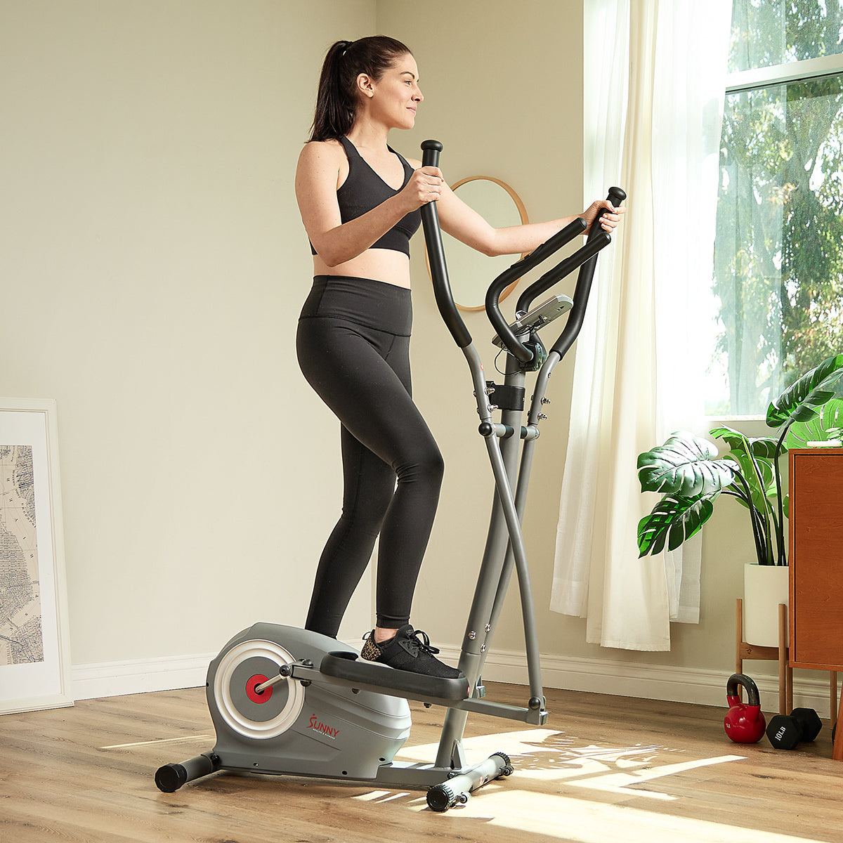  Essentials Series Magnetic Smart Elliptical with Exclusive SunnyFit® App Enhanced Bluetooth Connectivity、mySite、ghnorth