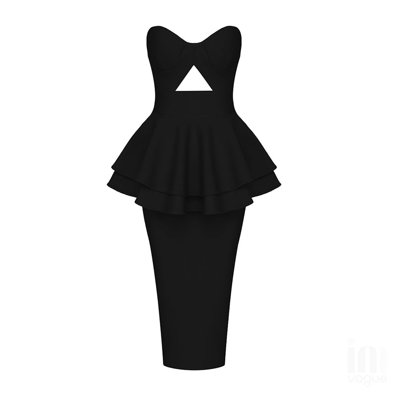  Marilyn Ruffle Dress (Black)、mySite、merchandisen