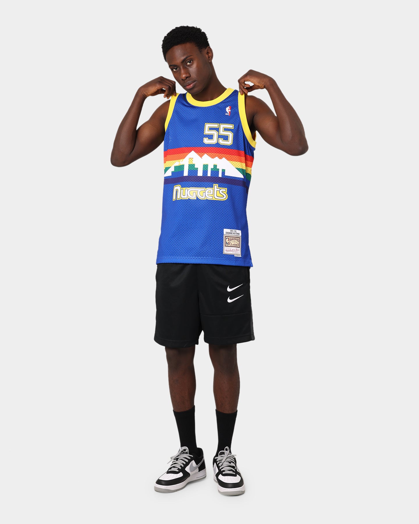 Mitchell & Ness Denver Nuggets Dikembe Mutombo #55 RD '91-'92 Swingman Jersey Royal、mySite、zt4zffjzw