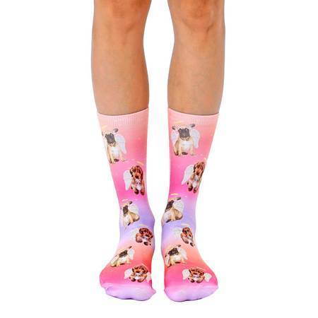 Angel Puppies All Over Puppy Picture Women's Crew Socks *、mySite、g9winljtr