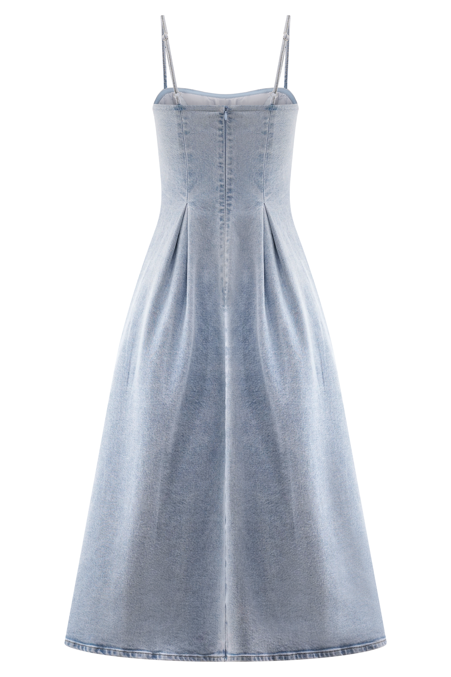 Harlyn Denim Midi Dress - Light Blue、mySite、solidvoid