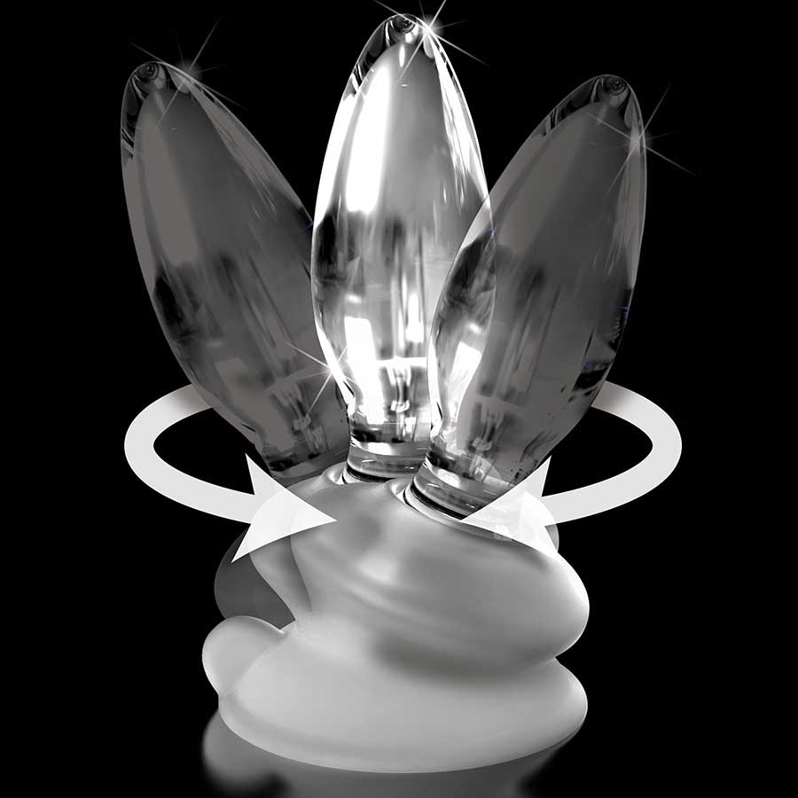 Icicles No. 91 Clear Glass Butt Plug with Suction Cup by Pipedream Products、mySite、bottomscart