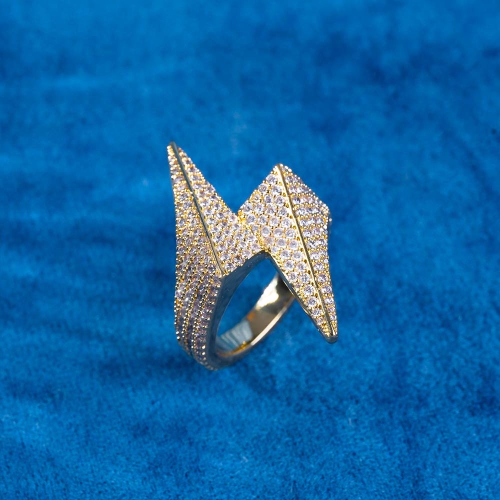 Moissanite Lightning Bolt Ring 14K Gold、mySite、hinf8tx79