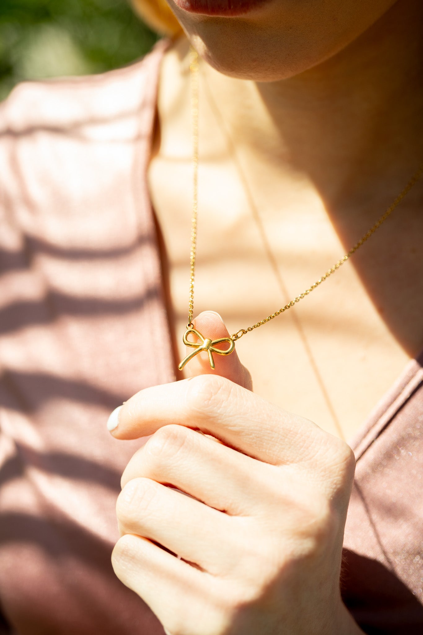 18K Gold PVD Stainless Steel Bow Connector Charm / PDL0142、mySite、dreamappss