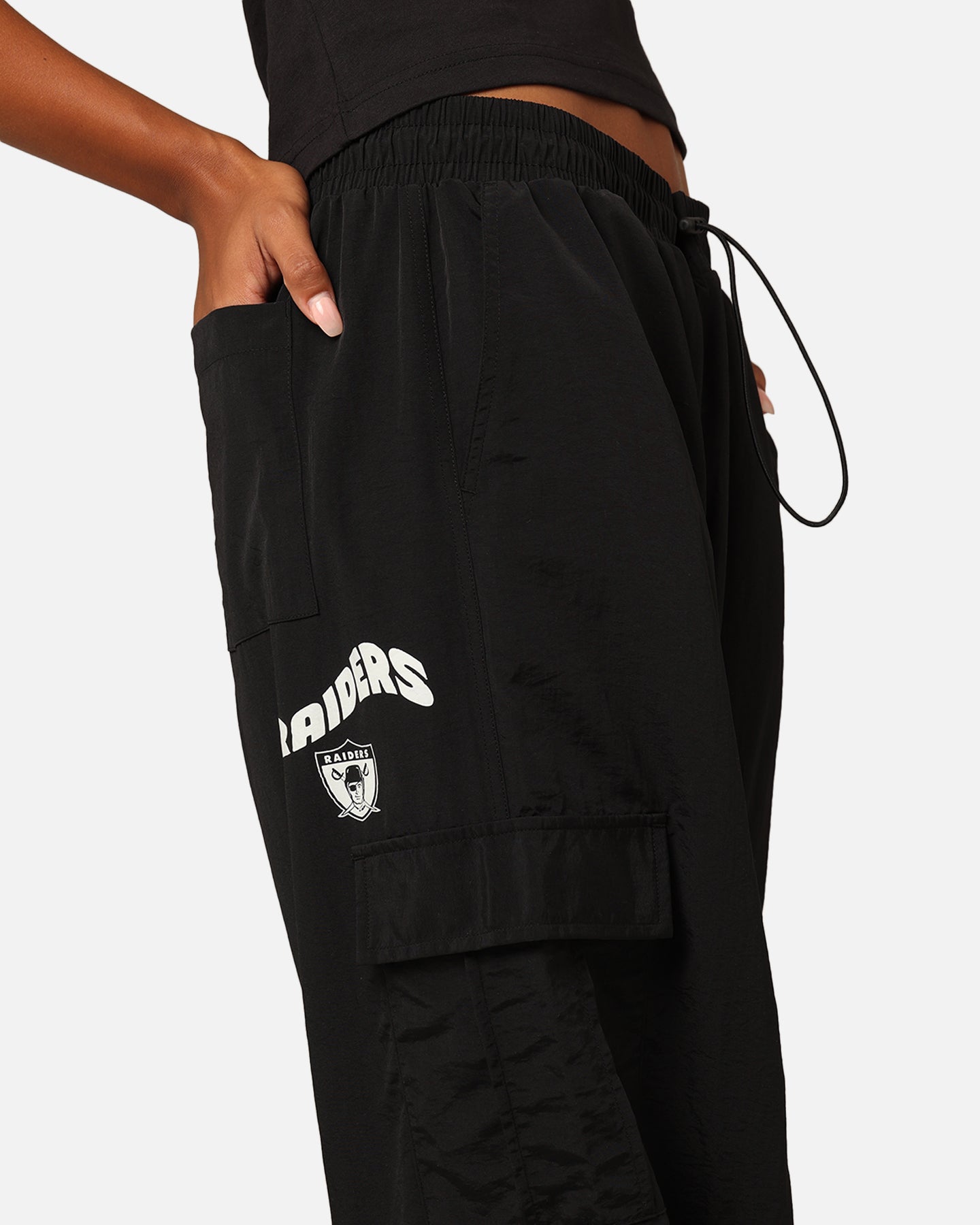 Mitchell & Ness Women's Oakland Raiders Wavey Text Cargo Pants Black、mySite、zt4zffjzw