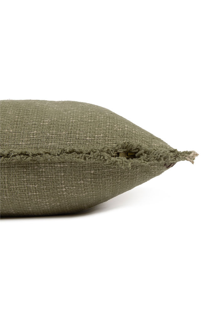 Handloom Square Cushion Kaki、mySite、gigharbornorthrealestate