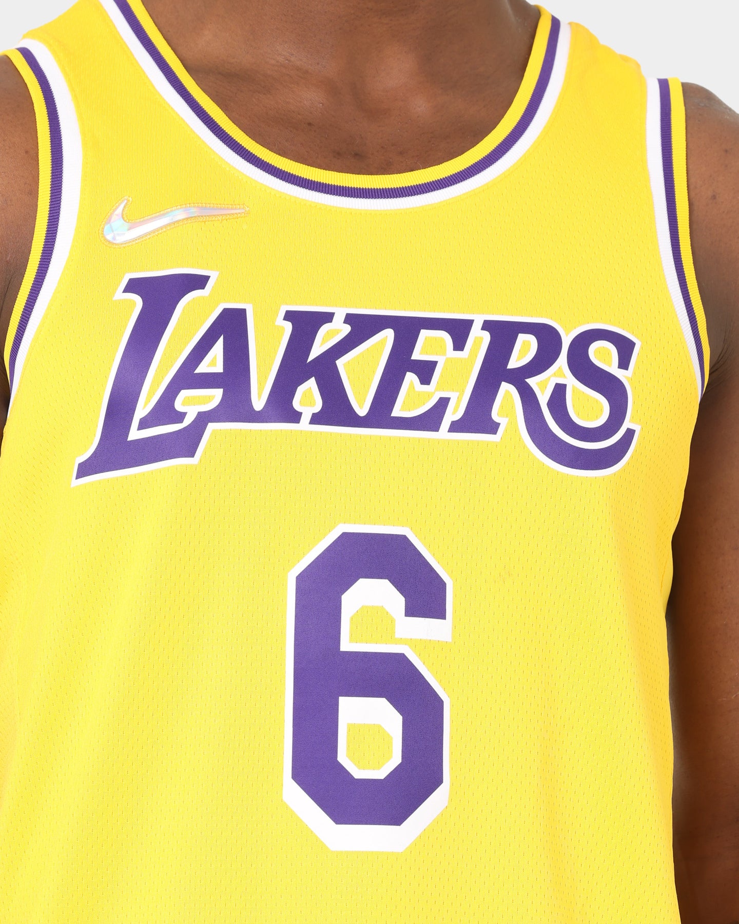 Nike Los Angeles Lakers LeBron James 75th Anniversary #6 Icon Swingman Jersey Amarillo/Field、mySite、zt4zffjzw