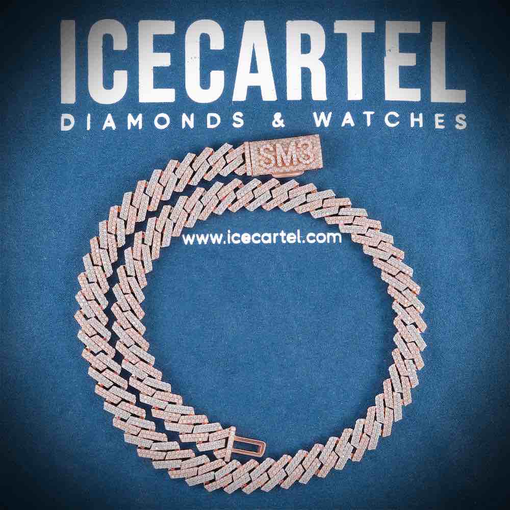 12MM Custom Clasp Two-Tone Cuban Link Chain 14K Gold、mySite、hinf8tx79