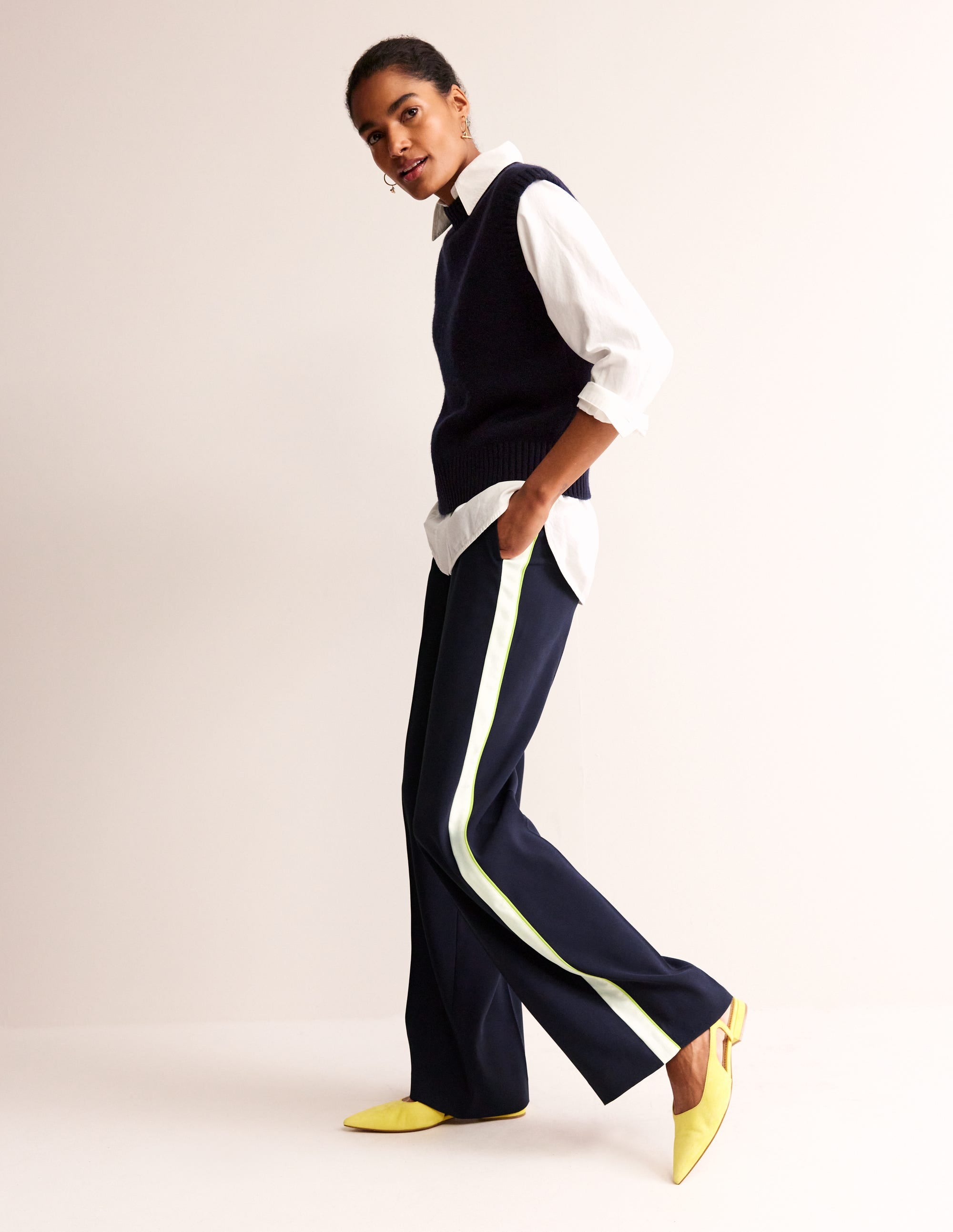  Westbourne Jersey Pants-Navy Side Stripe、mySite、ashleygrahame