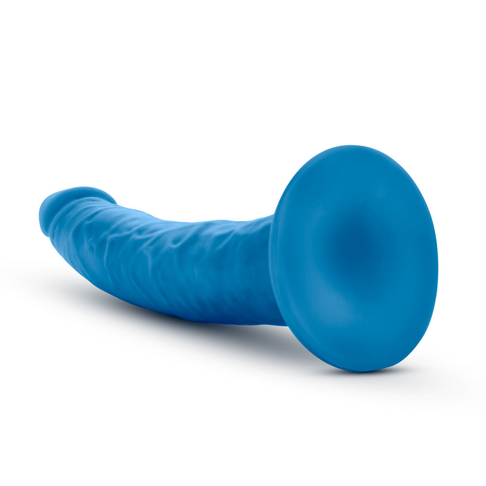 Neo Elite By Blush® | Neon Blue: 7.5-Inch Long Dildo - Made with Purio™ Silicone & SensaFeel® Dual Density Realistic Technology、mySite、bottomscart