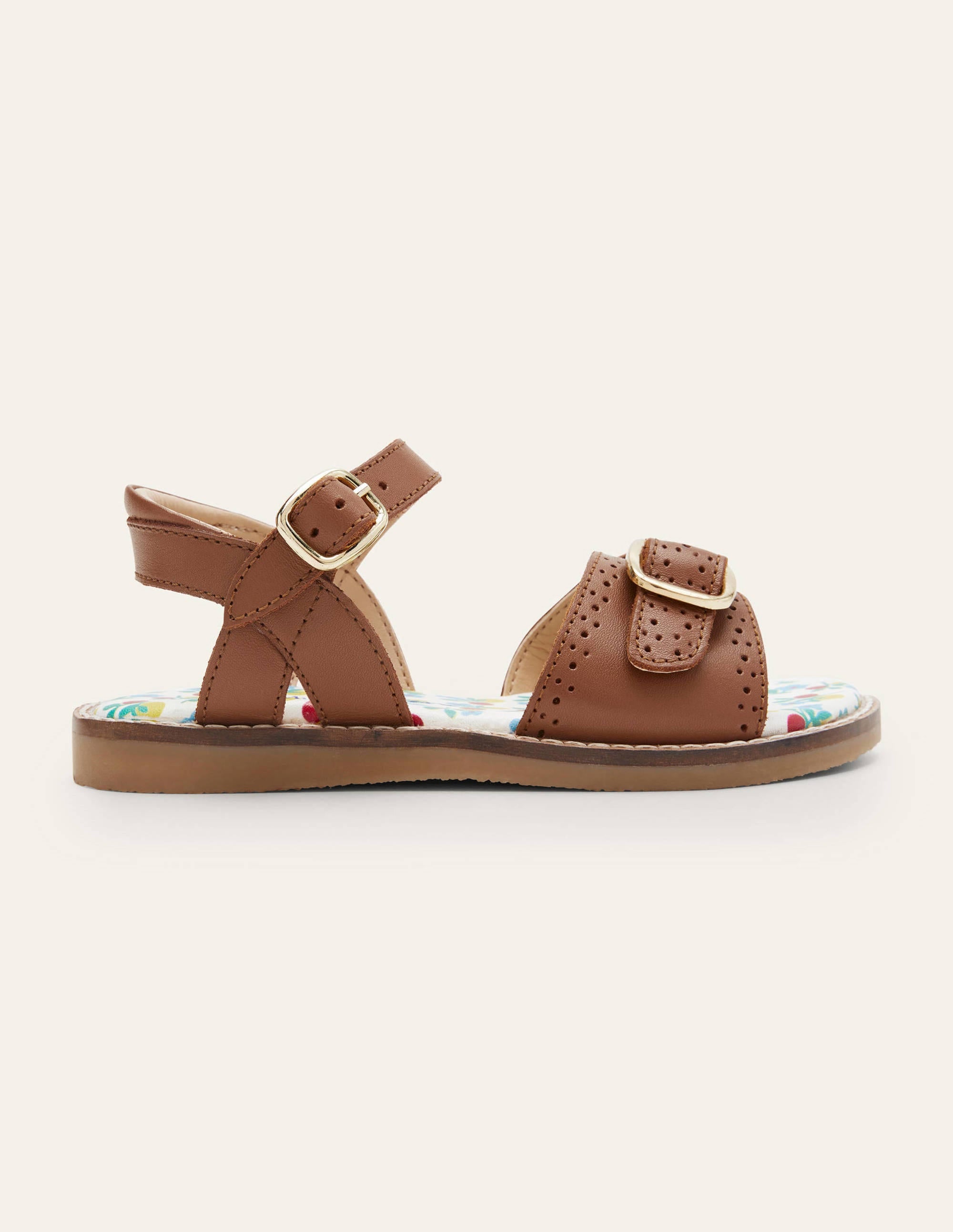  Leather Buckle Sandals-Tan Leather、mySite、ashleygrahame