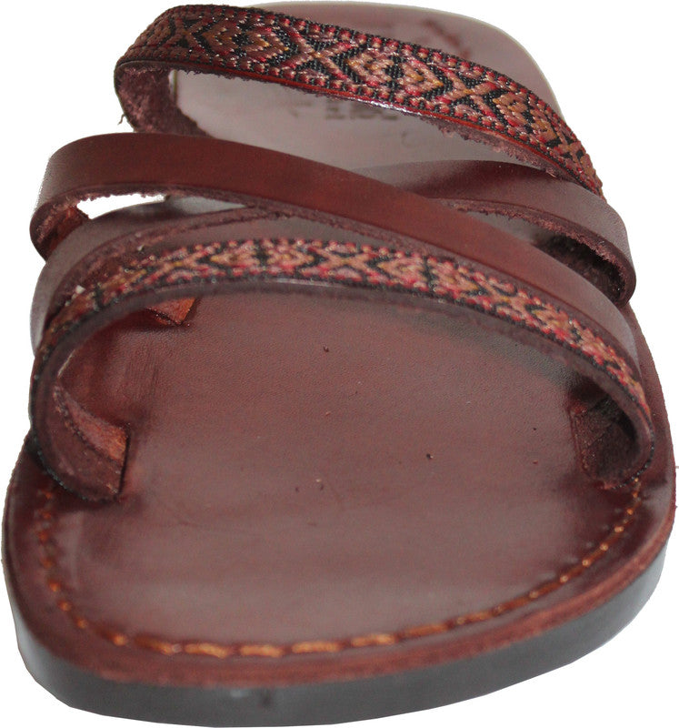 Holy Land Market Men/Women Biblical Jesus Leather/Embroidered Sandals/Slides From Jerusalem (Saint Paul Style)、mySite、topwebapps