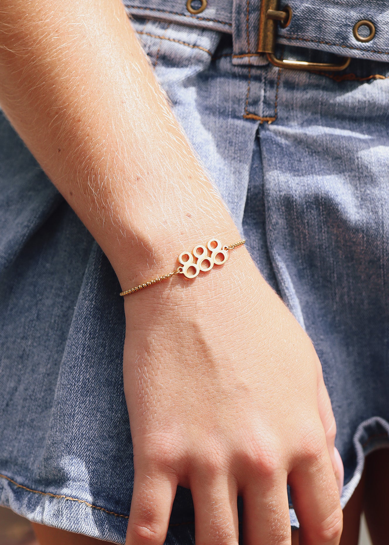 18K Gold PVD Stainless Steel Angel Number Bracelet / BRJ1003、mySite、dreamappss