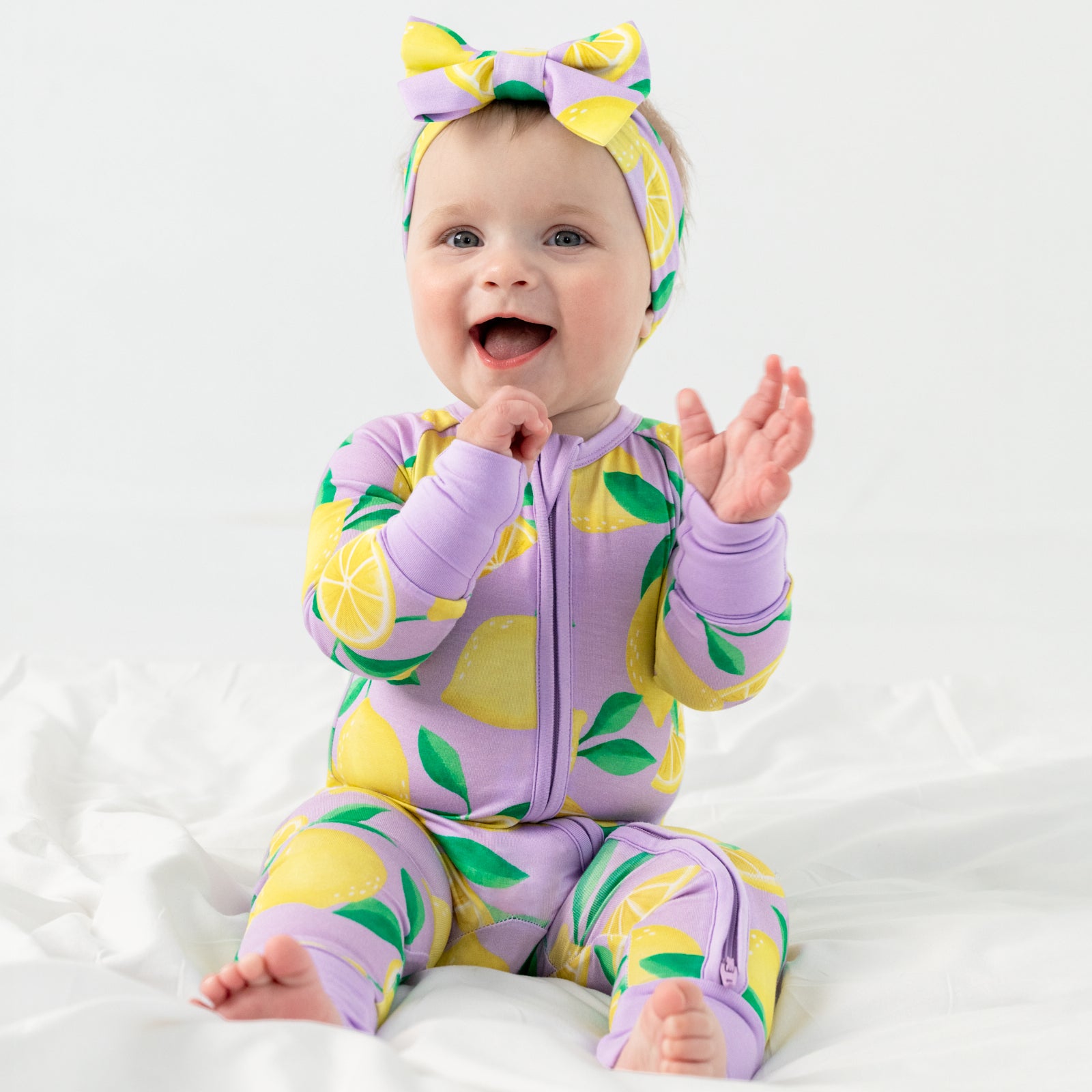 Lavender Sunny Citrus Luxe Bow Headband、mySite、g9winljtr