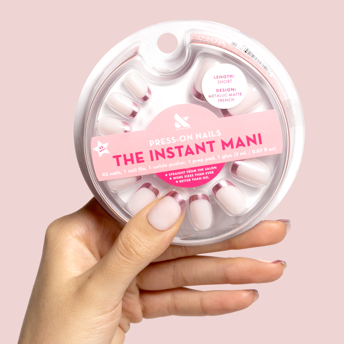 Metallic Matte French - Press-On | Short | Squoval - Part of Set、mySite、solidvoid