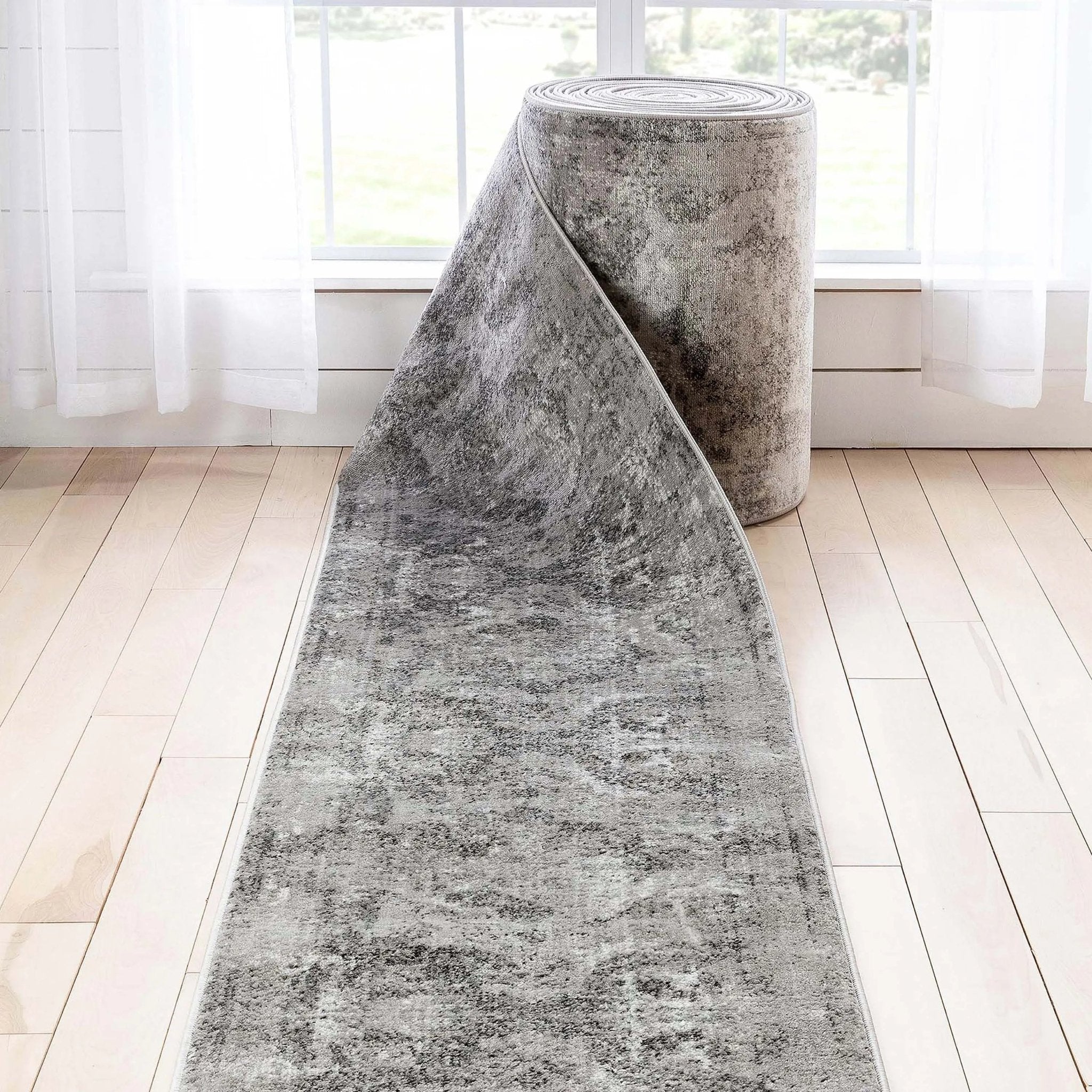 Patras Custom Size Runner Vintage Medallion Oriental Grey Choose Your Width x Choose Your Length Hallway Runner Rug、mySite、gigharbornorthrealestate