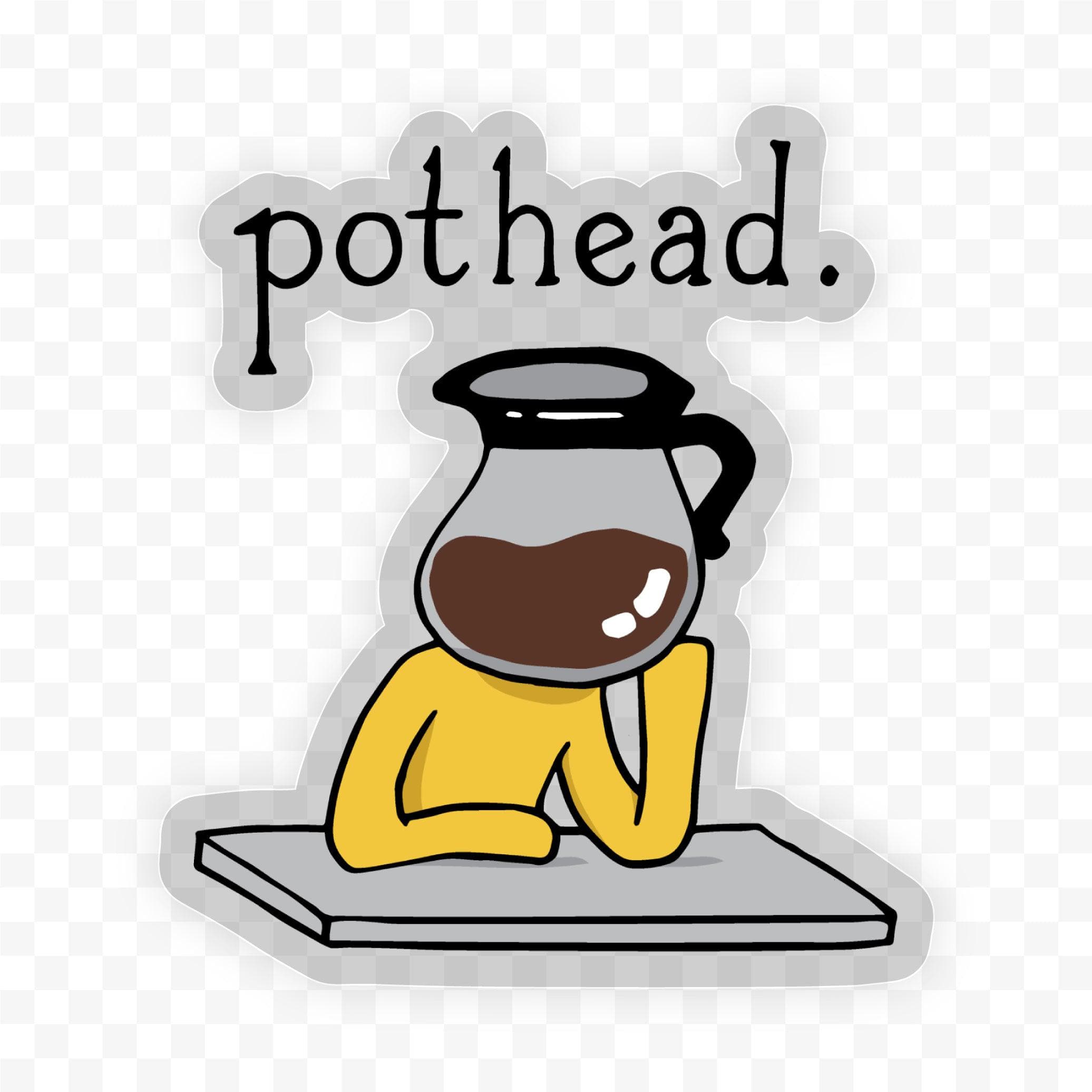  Pothead Coffee Clear Sticker、mySite、elrpsem3k