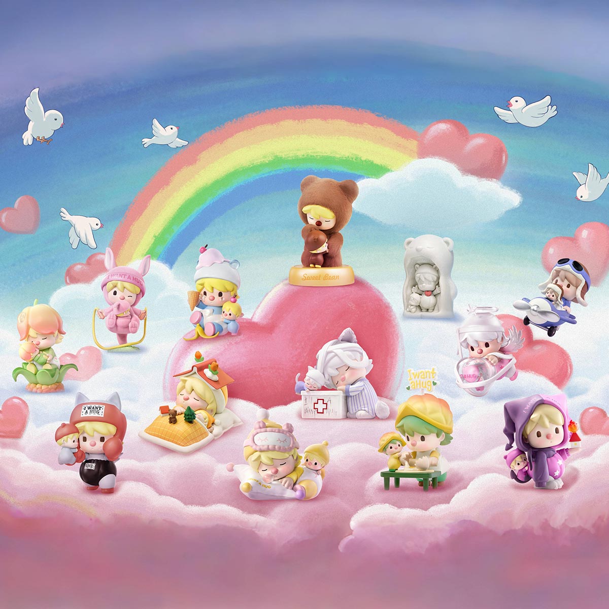  Sweet Bean I Want a Hug Series Figures、mySite、greenlandpopulation