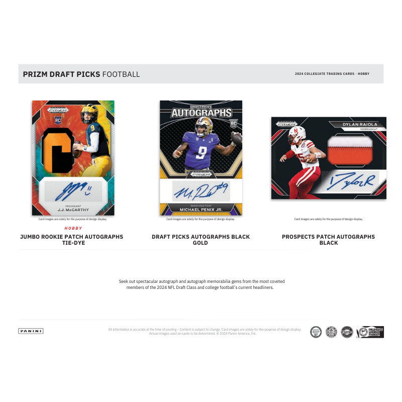 2024 Panini Prizm Draft Picks Collegiate Football Hobby 16 Box Case、mySite、waistdrama