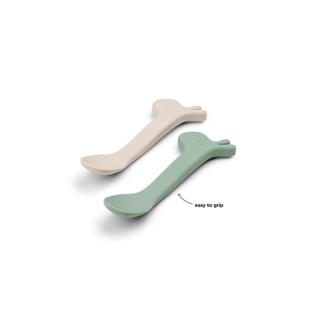  Done by Deer Silicone Spoon - 2 Pack - Green - Lalee、mySite、merchandisen