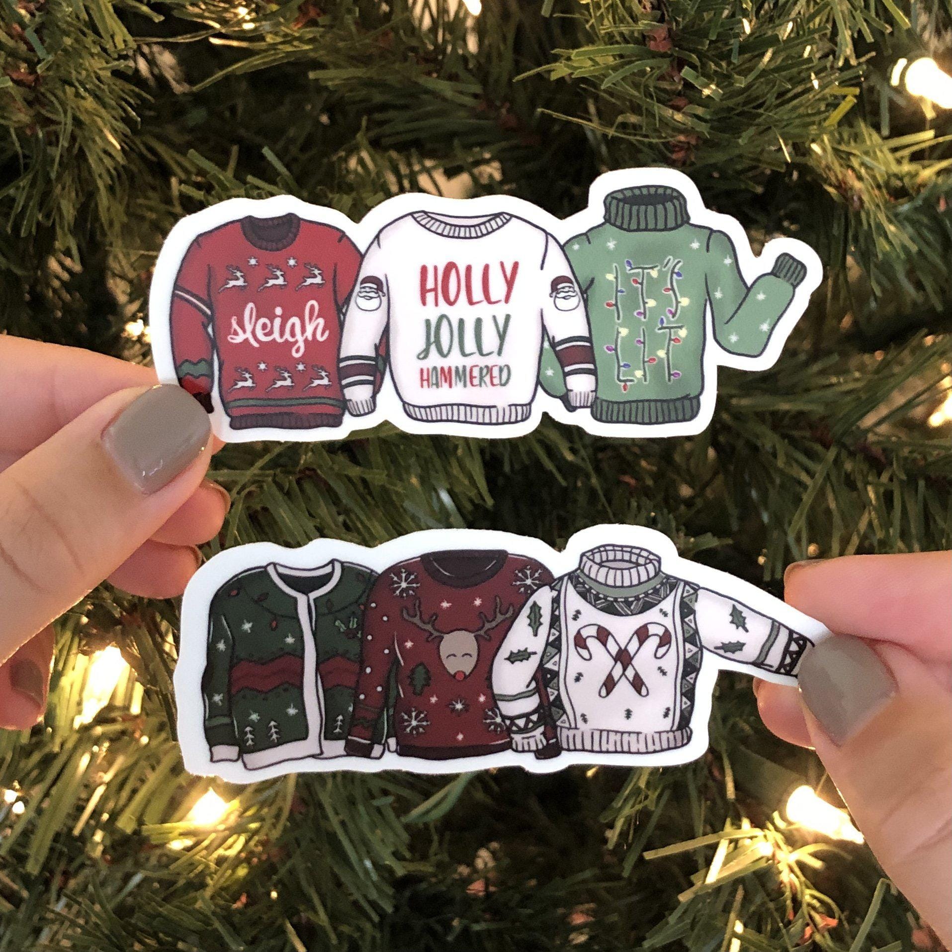  Ugly Holiday Sweater Sticker 8 Pack、mySite、elrpsem3k