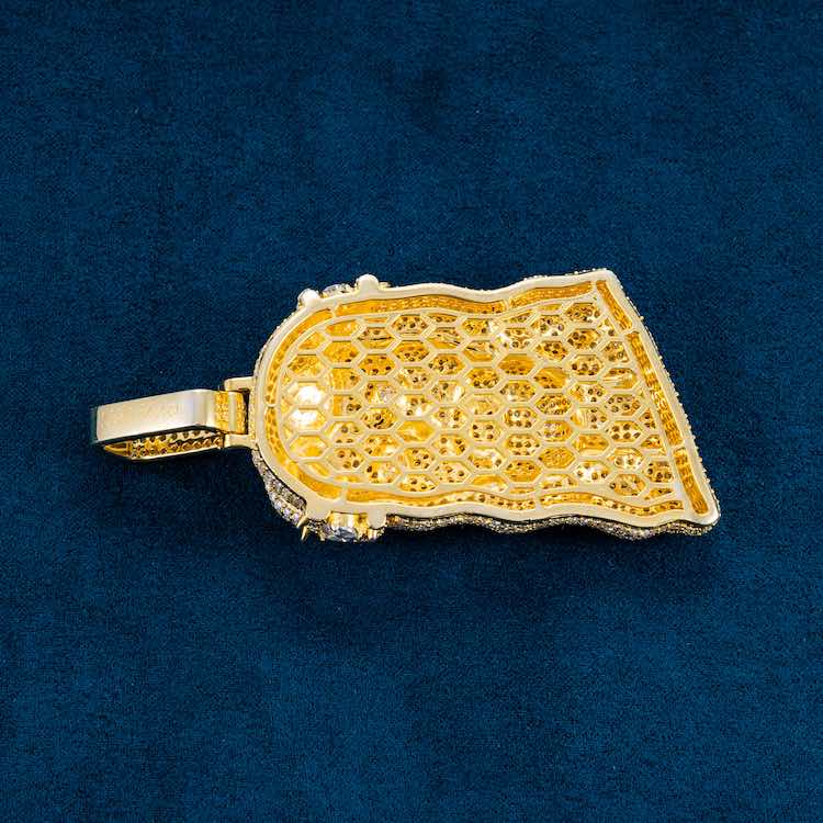 Moissanite Halo Jesus Pendant 14K Gold、mySite、hinf8tx79