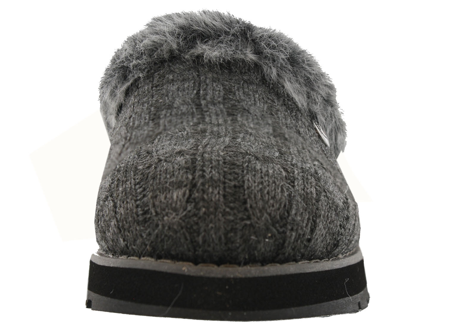 Skechers Women Wide Width Furry Cozy Open Back Slippers Ice Angel、mySite、dreamappss