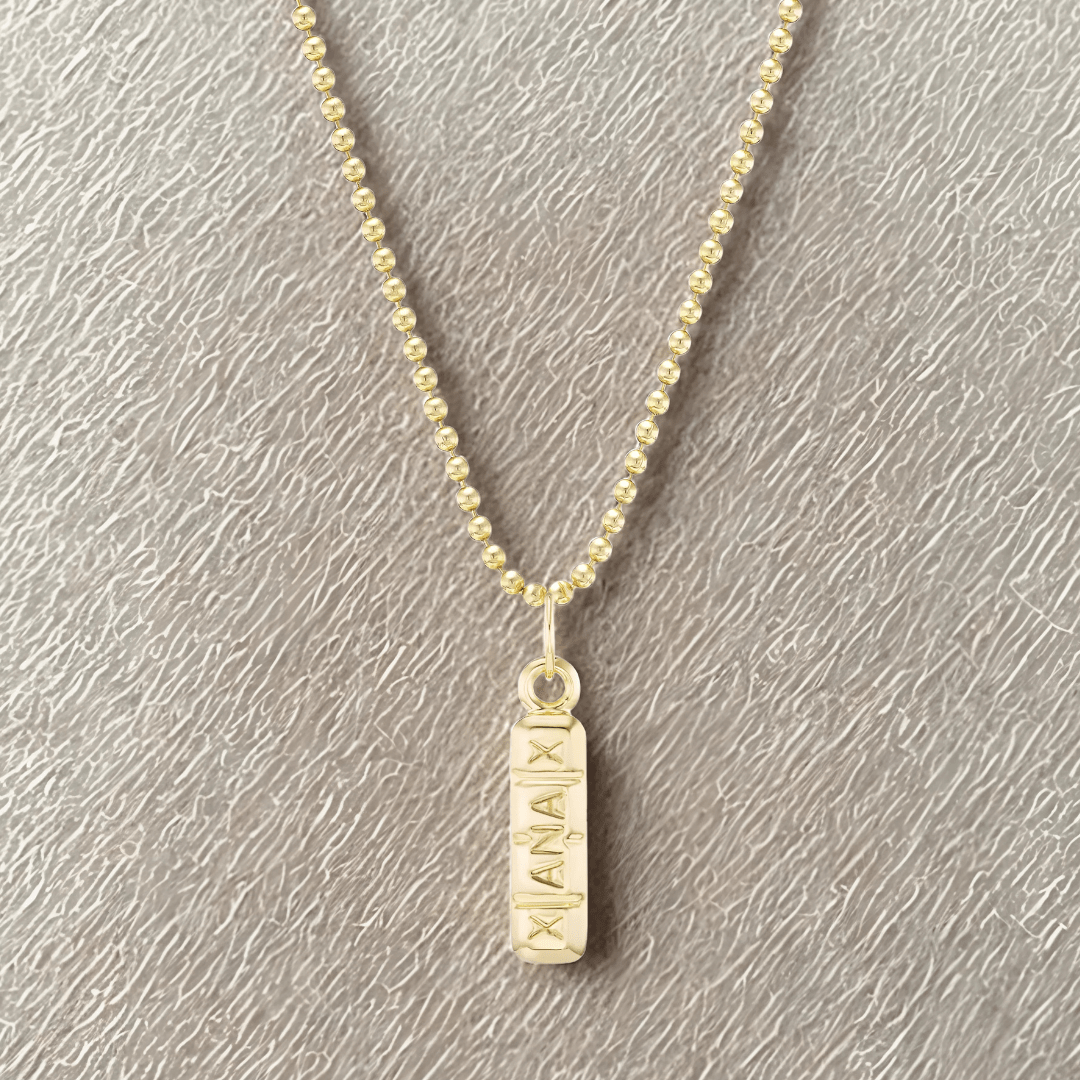 Xanax Bar Pendant by Mad Fine - 14k Solid Gold、mySite、topwebapps