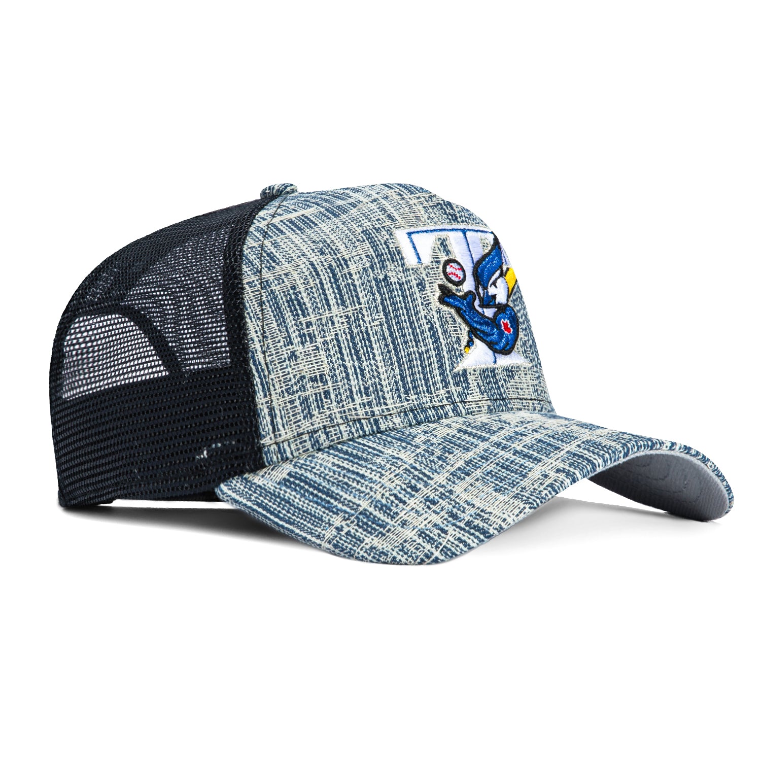 New Era 9Forty A-Frame Toronto Blue Jays Snapback Trucker Hat - Denim, Navy、mySite、vikingsvslions