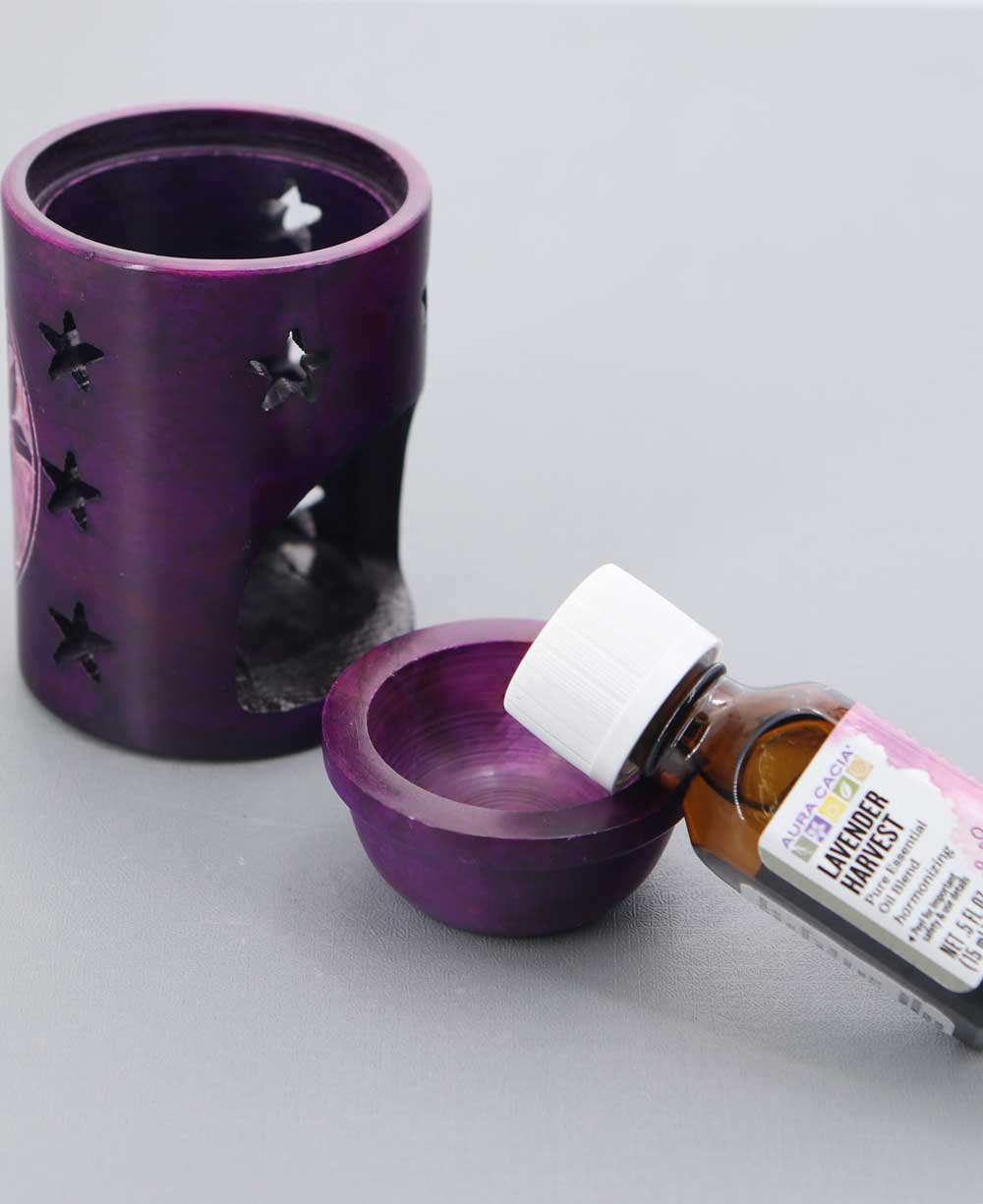 Purple Tree of Life Oil Burner With Lavender Essential Oil Blend、mySite、topwebapps
